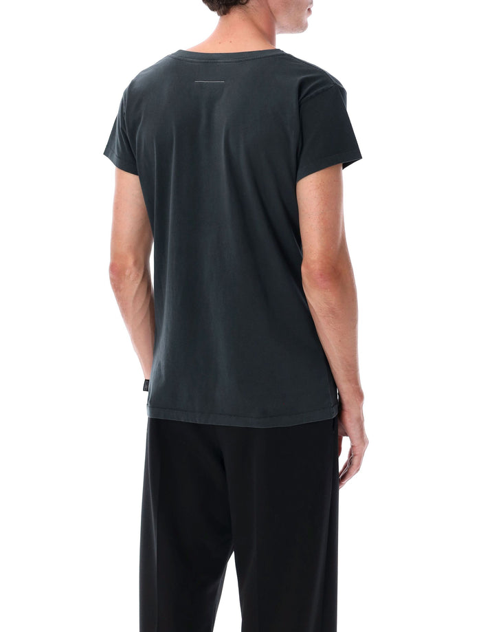 MM6 Maison Margiela Star Patch Fitted Cotton T-Shirt Black