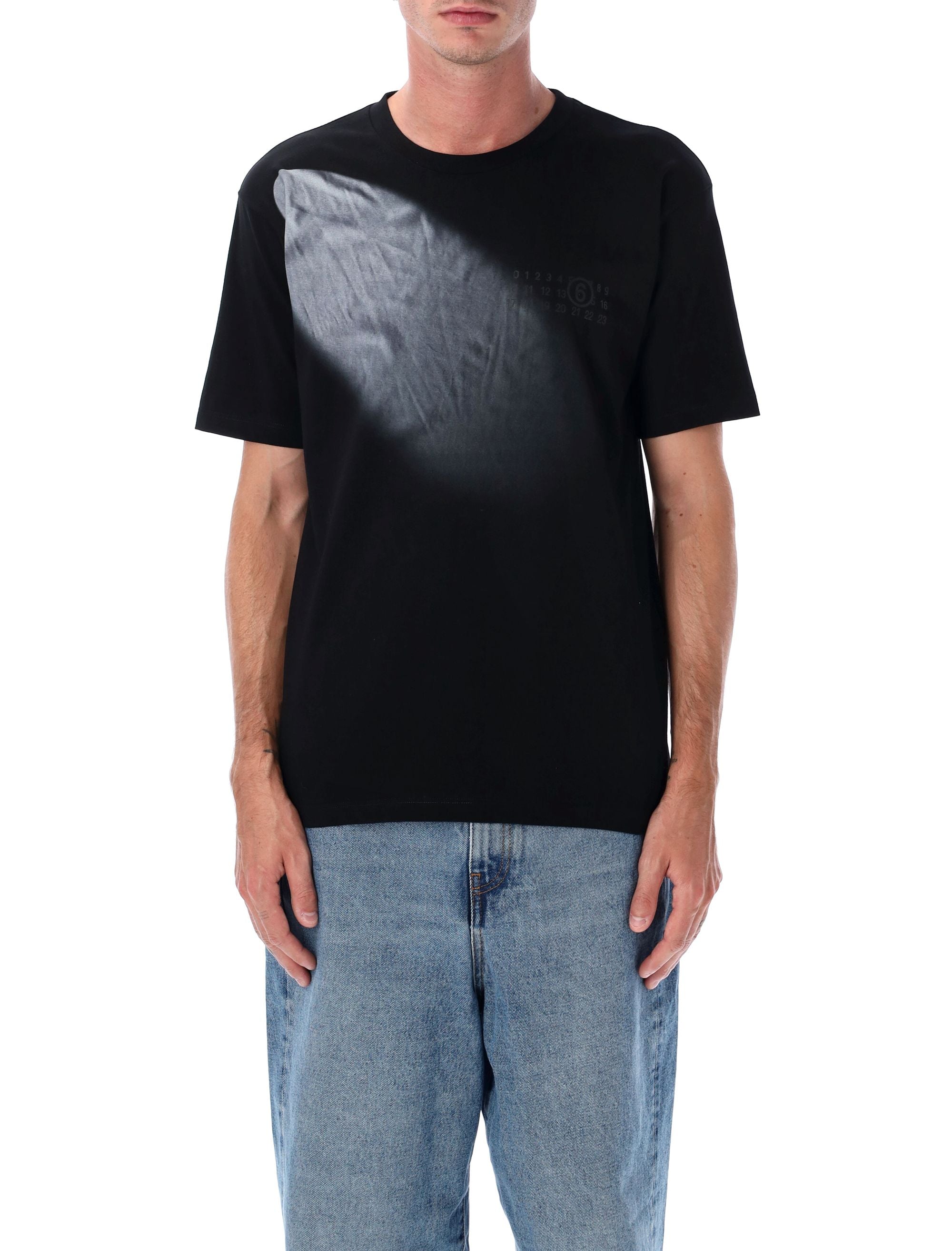 MM6 Maison Margiela Spotlight Print Cotton T-Shirt Black