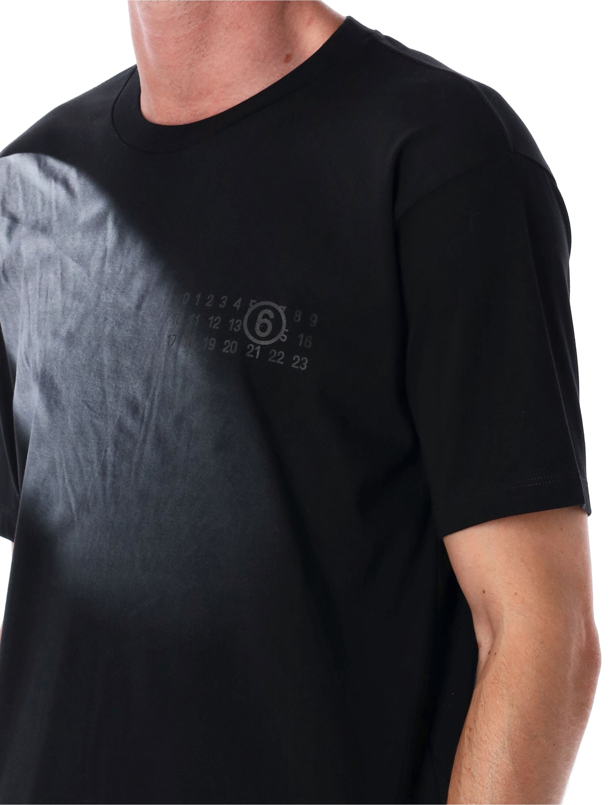 MM6 Maison Margiela Spotlight Print Cotton T-Shirt Black