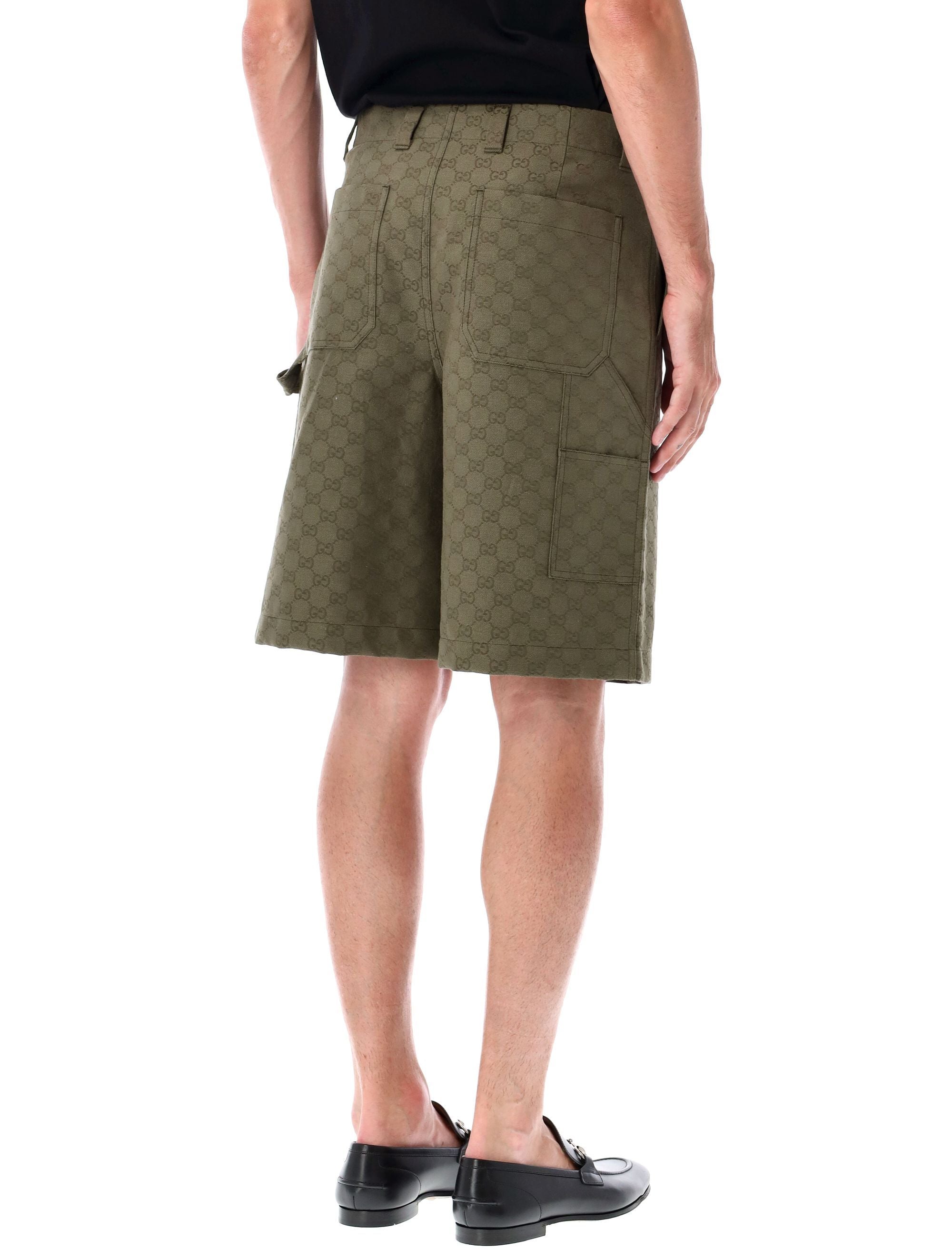 GG canvas shorts Tank Green Cotton