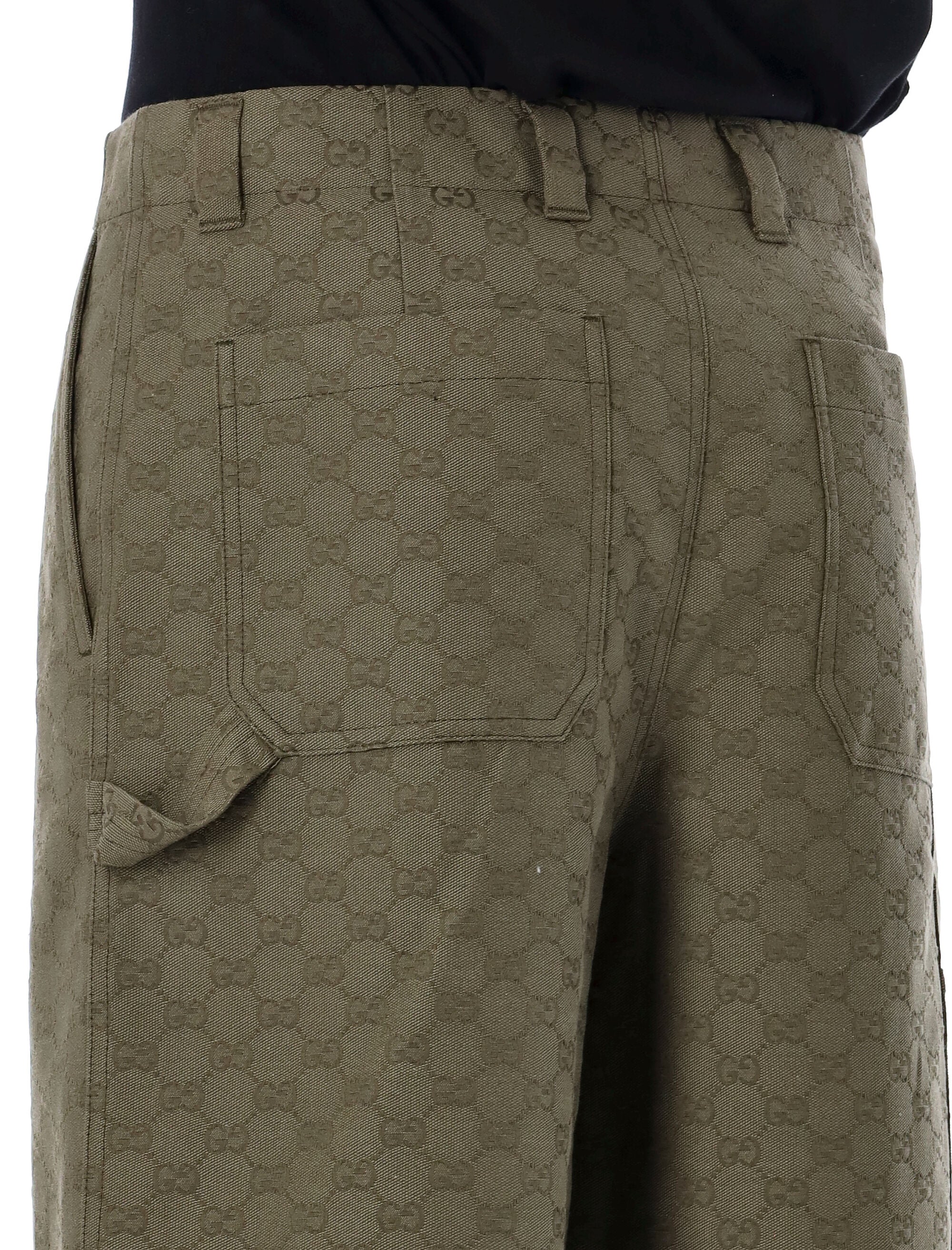 GG canvas shorts Tank Green Cotton