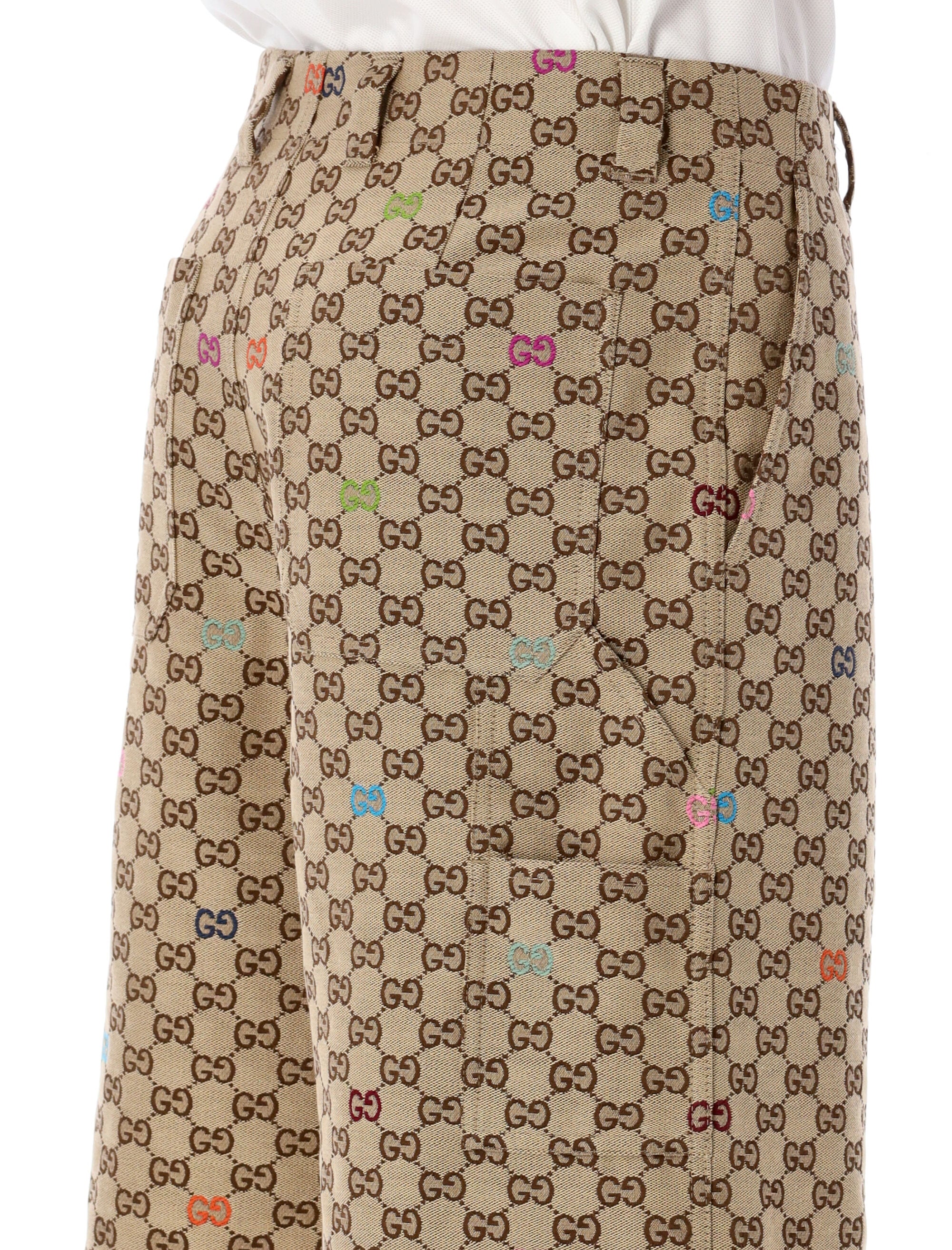 GG canvas shorts Camel Beige Cotton