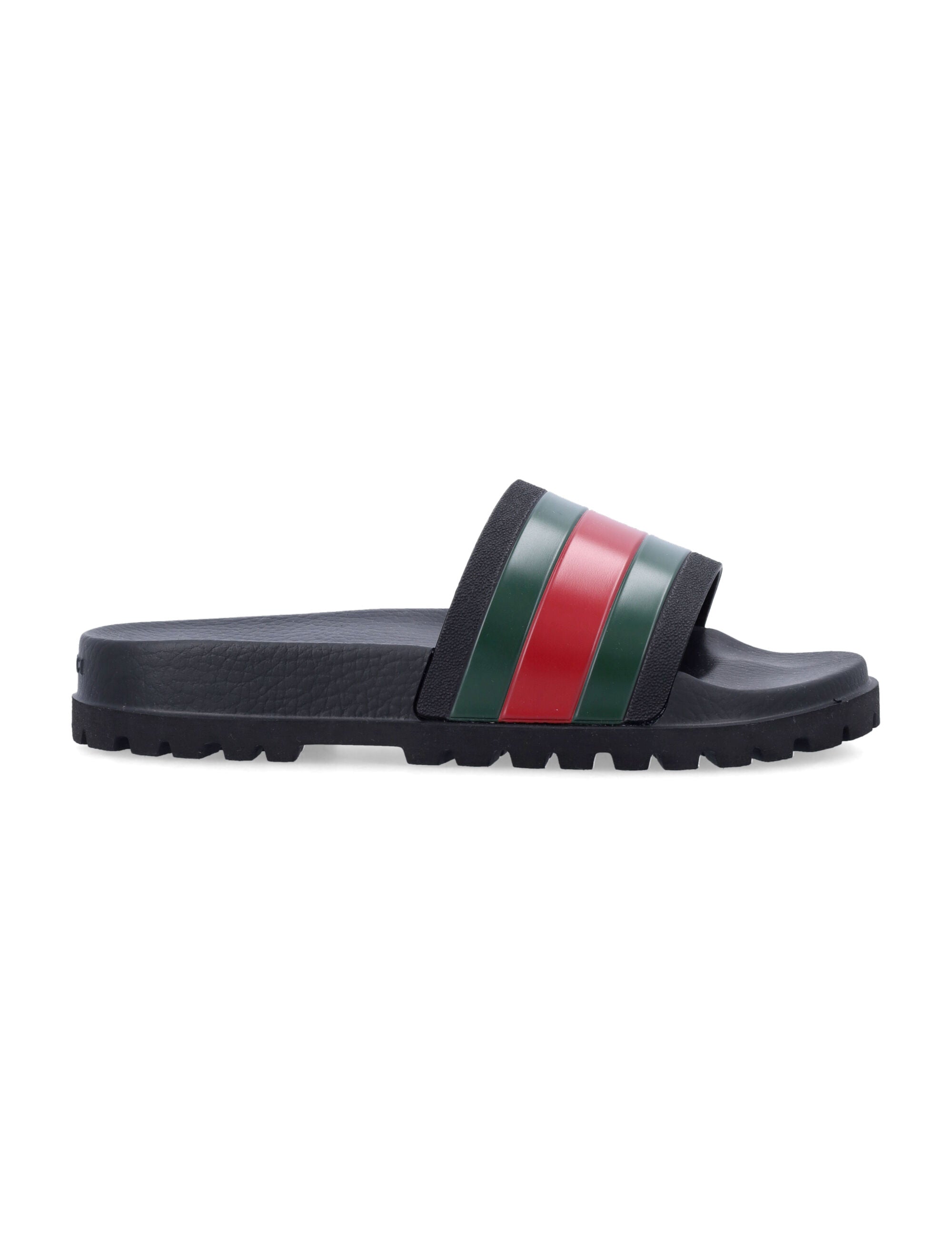 Web slide sandal Black Rubber-elastodiene