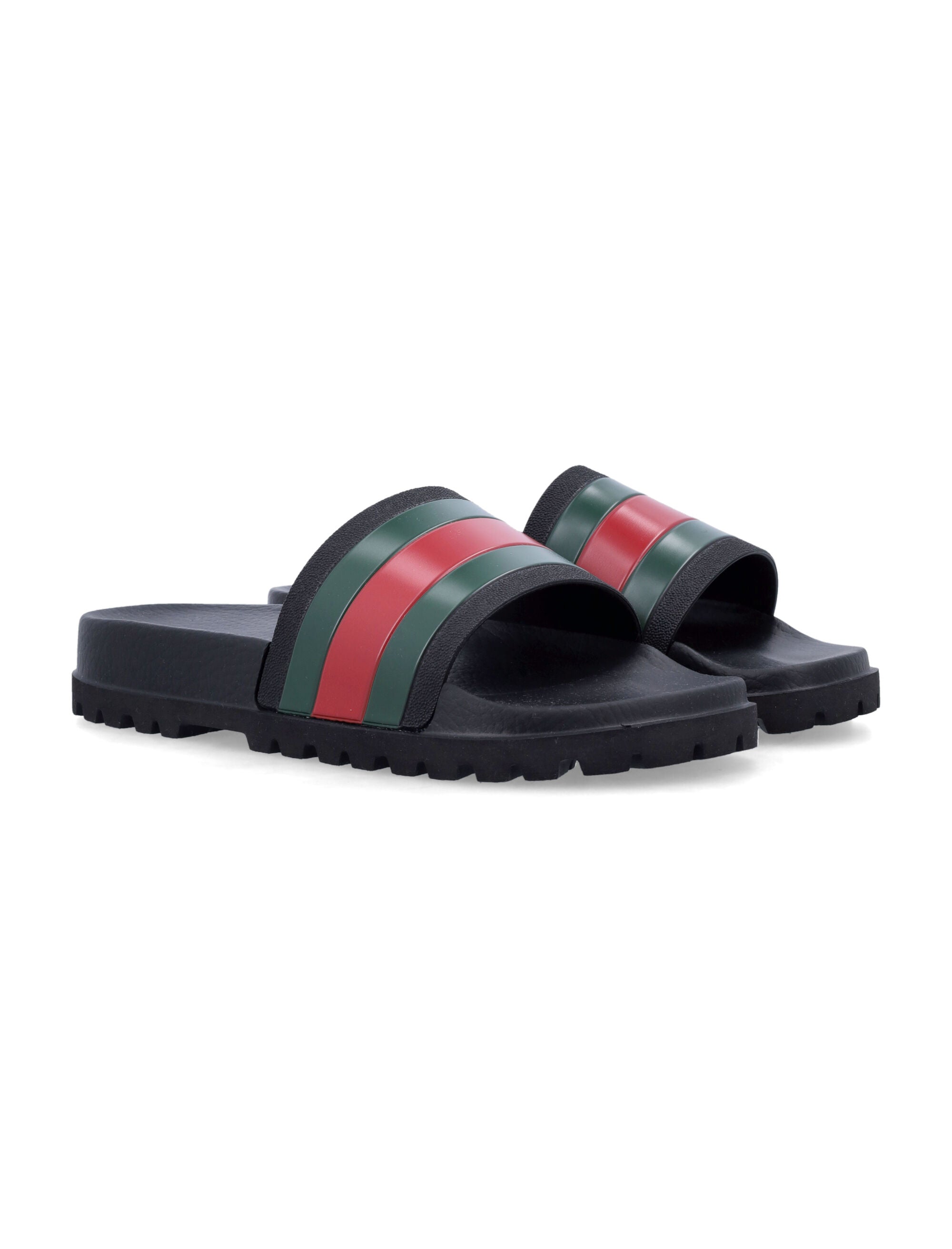 Web slide sandal Black Rubber-elastodiene