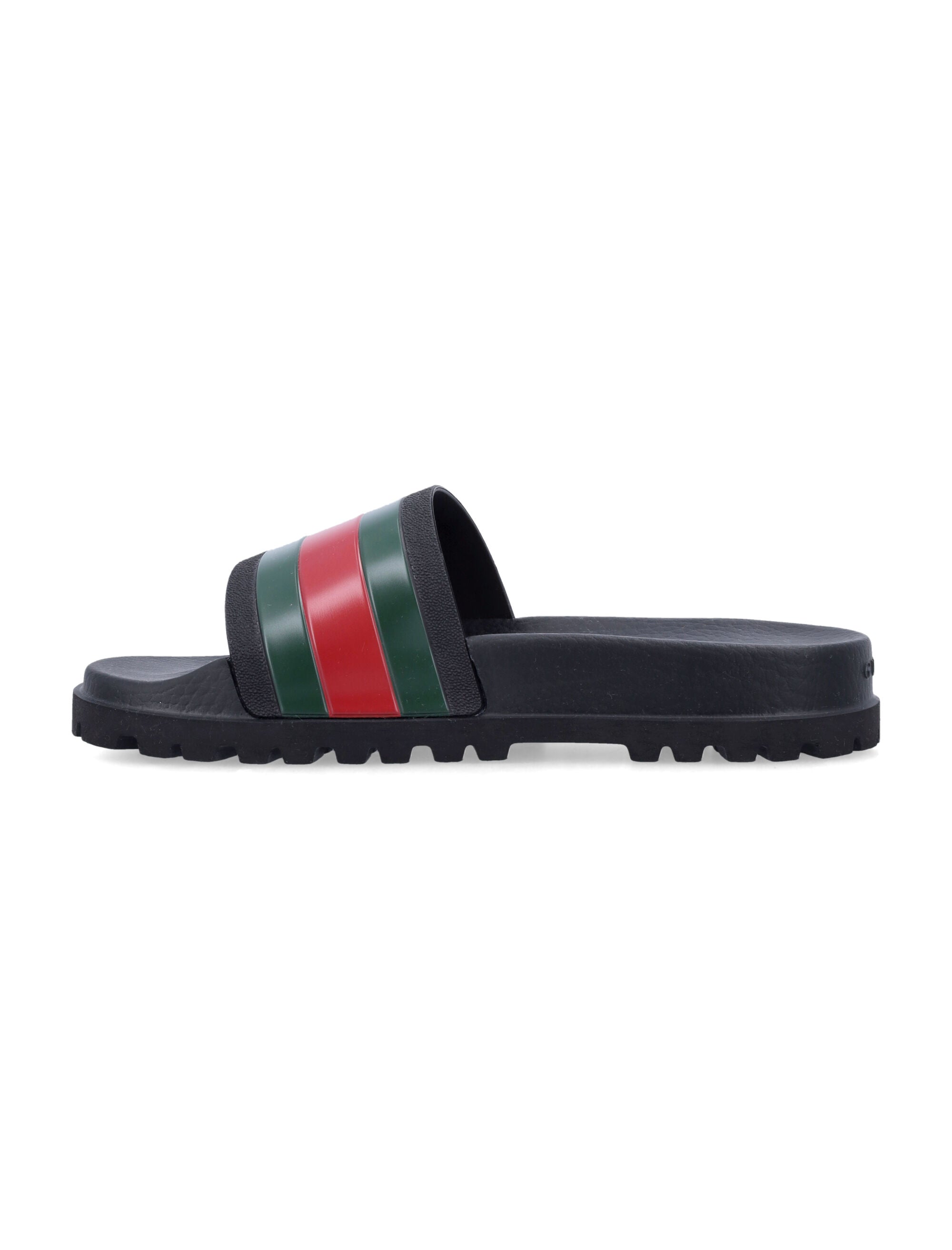 Web slide sandal Black Rubber-elastodiene