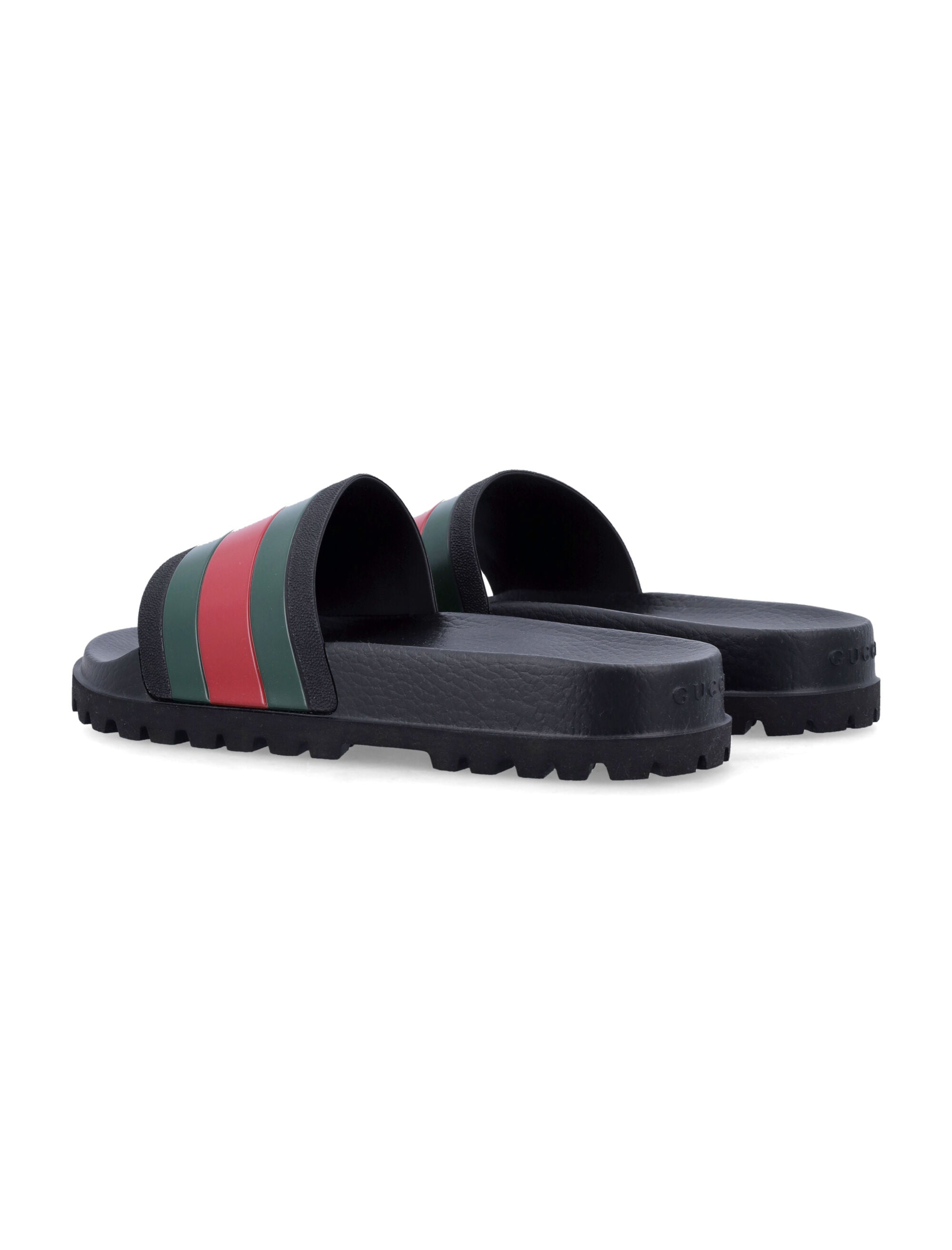 Web slide sandal Black Rubber-elastodiene