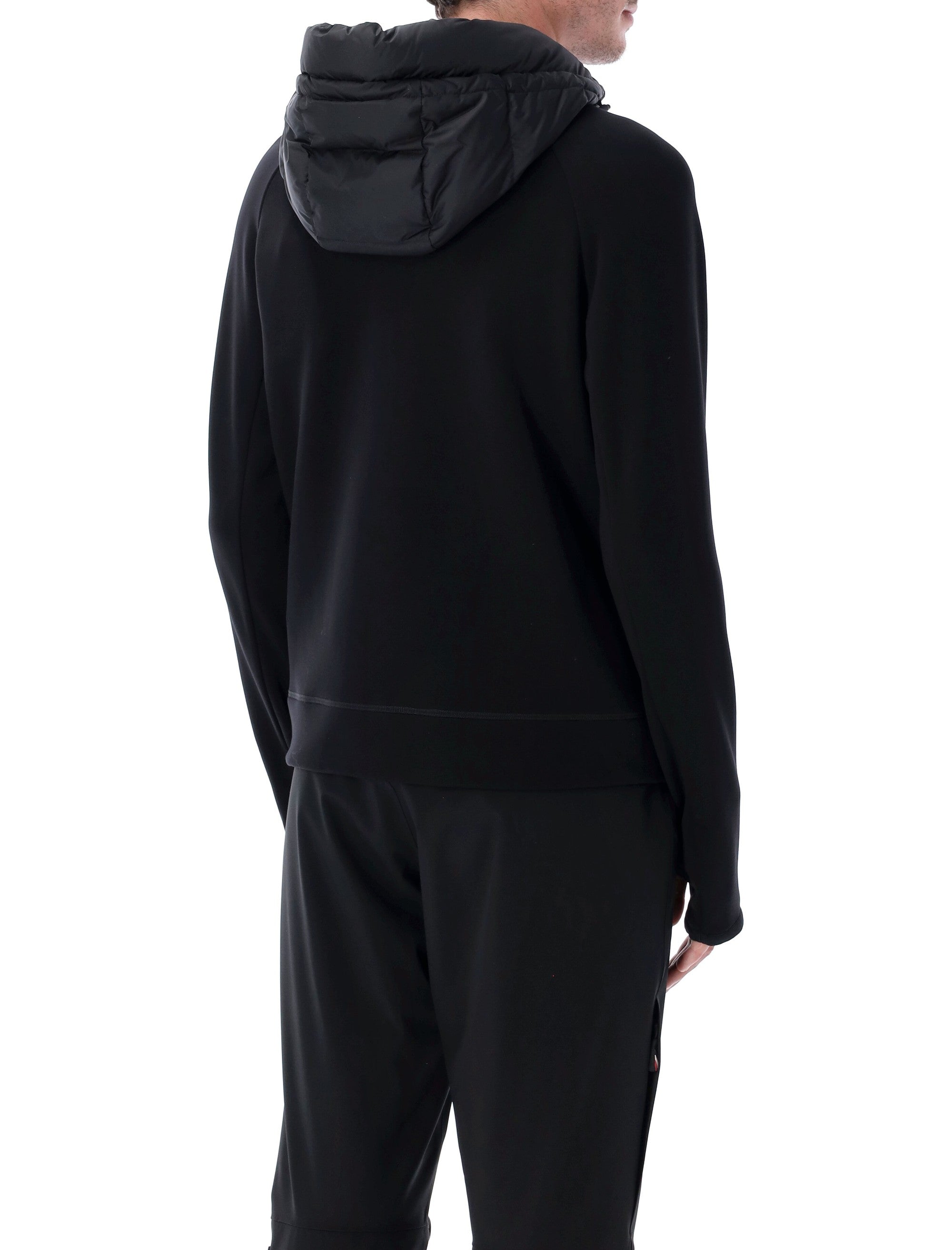 Moncler Grenoble hybrid hooded down jacket Black Polyamide Base