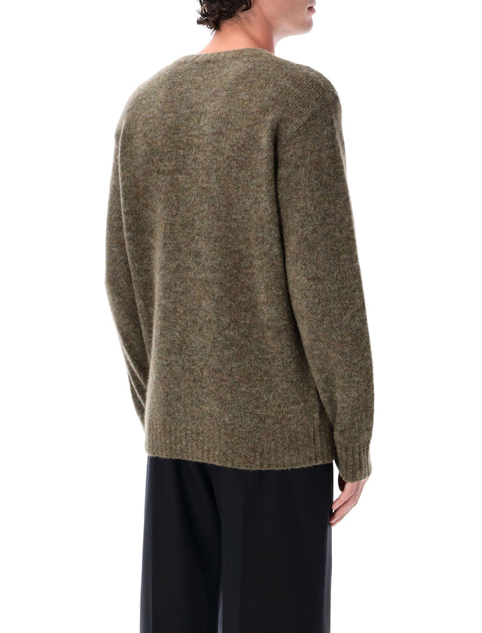 A.p.c. Lucas Alpaca Blend Crew Neck Sweater Khaki