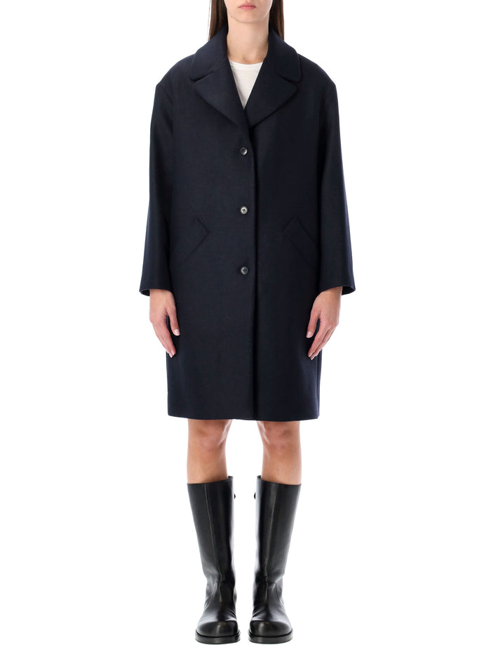 A.P.C. Ninon navy wool coat Dark