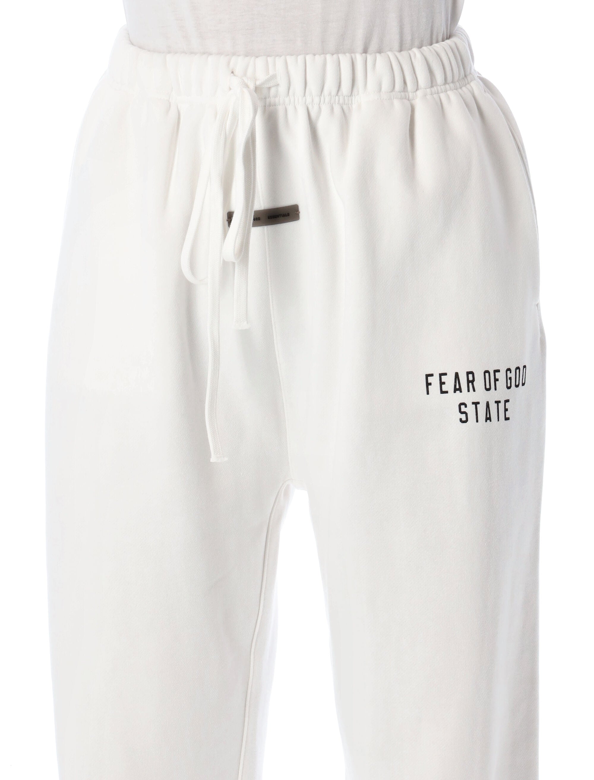 White Fear of God Essentials State Sweatpants Bright Cotton Pant