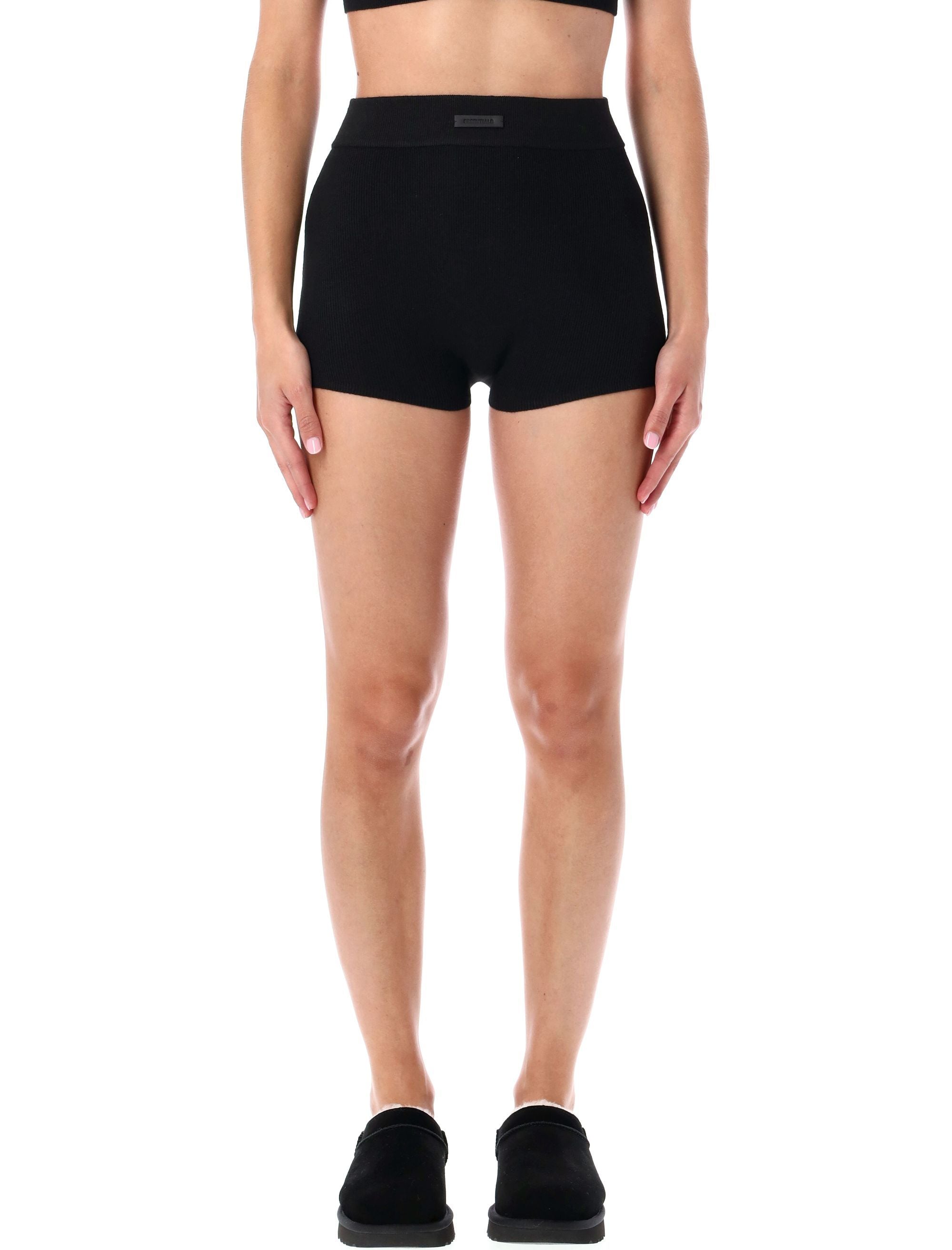 Black Fear of God Essentials Shorts Jet Polyester