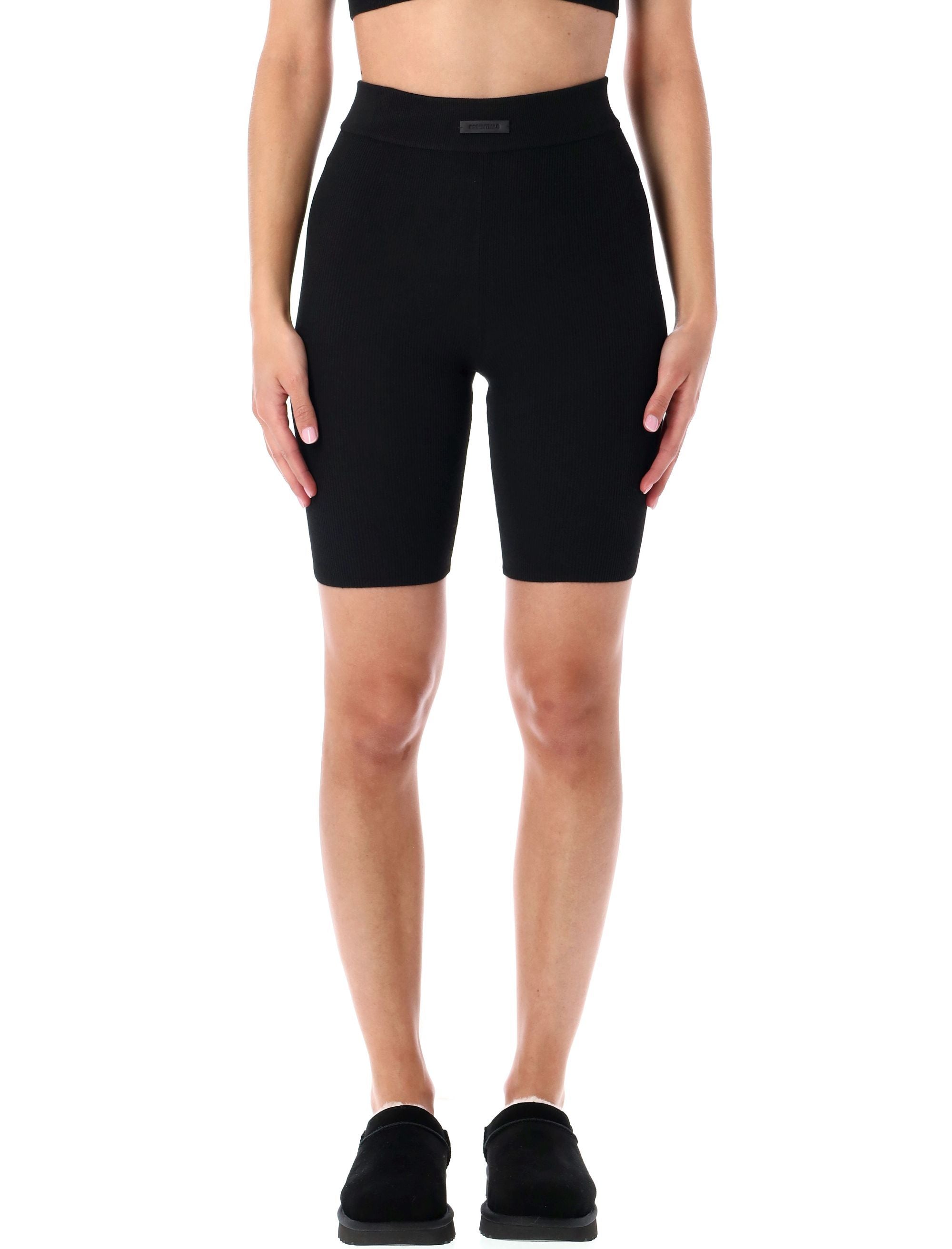 Black Fear of God Essentials Biker Shorts Jet Polyester