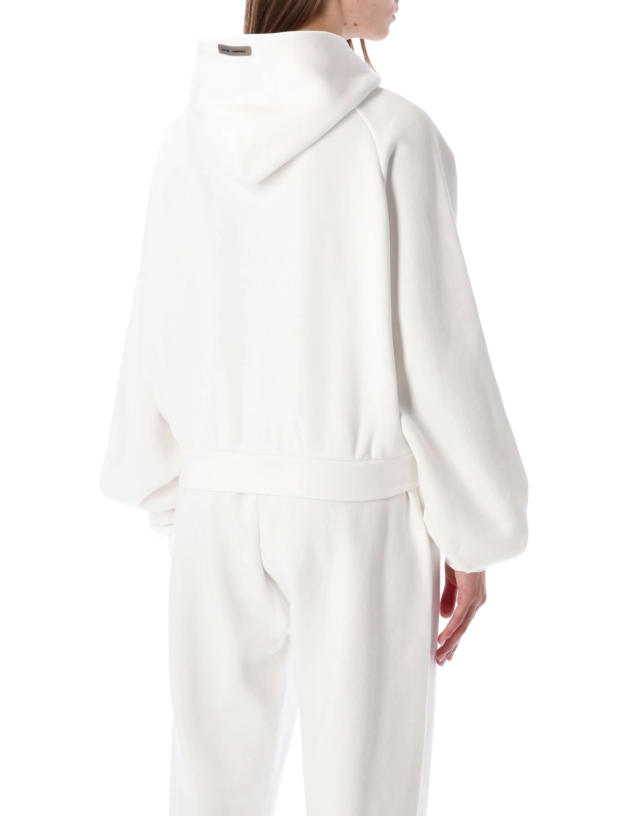 Fear of God Essentials Modern Fit Hoodie Bright White Cotton Sweatshirt