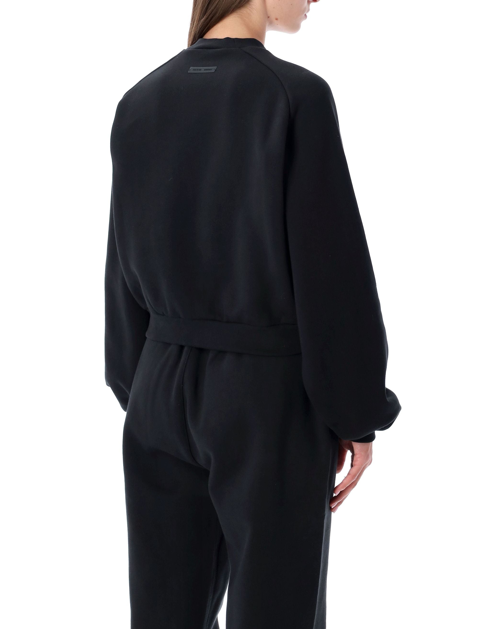 Black Fear of God Essentials Sweatshirt Jet Cotton