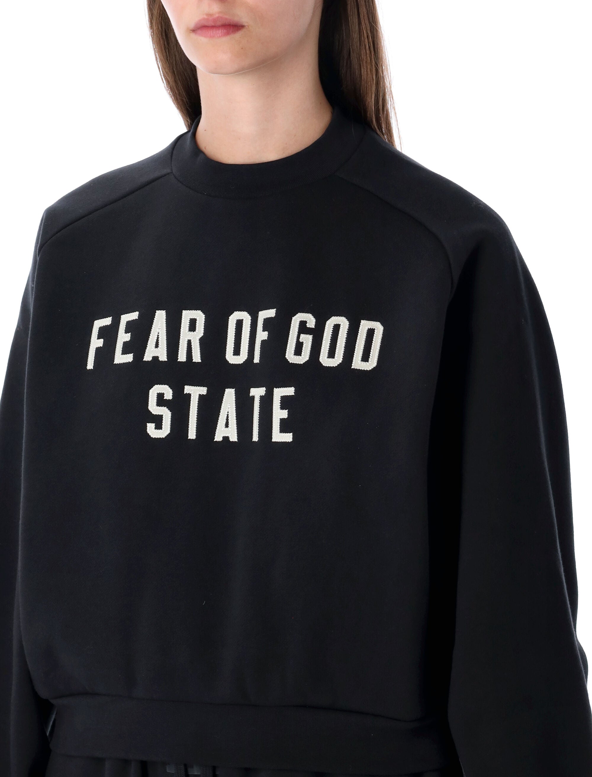 Black Fear of God Essentials Sweatshirt Jet Cotton