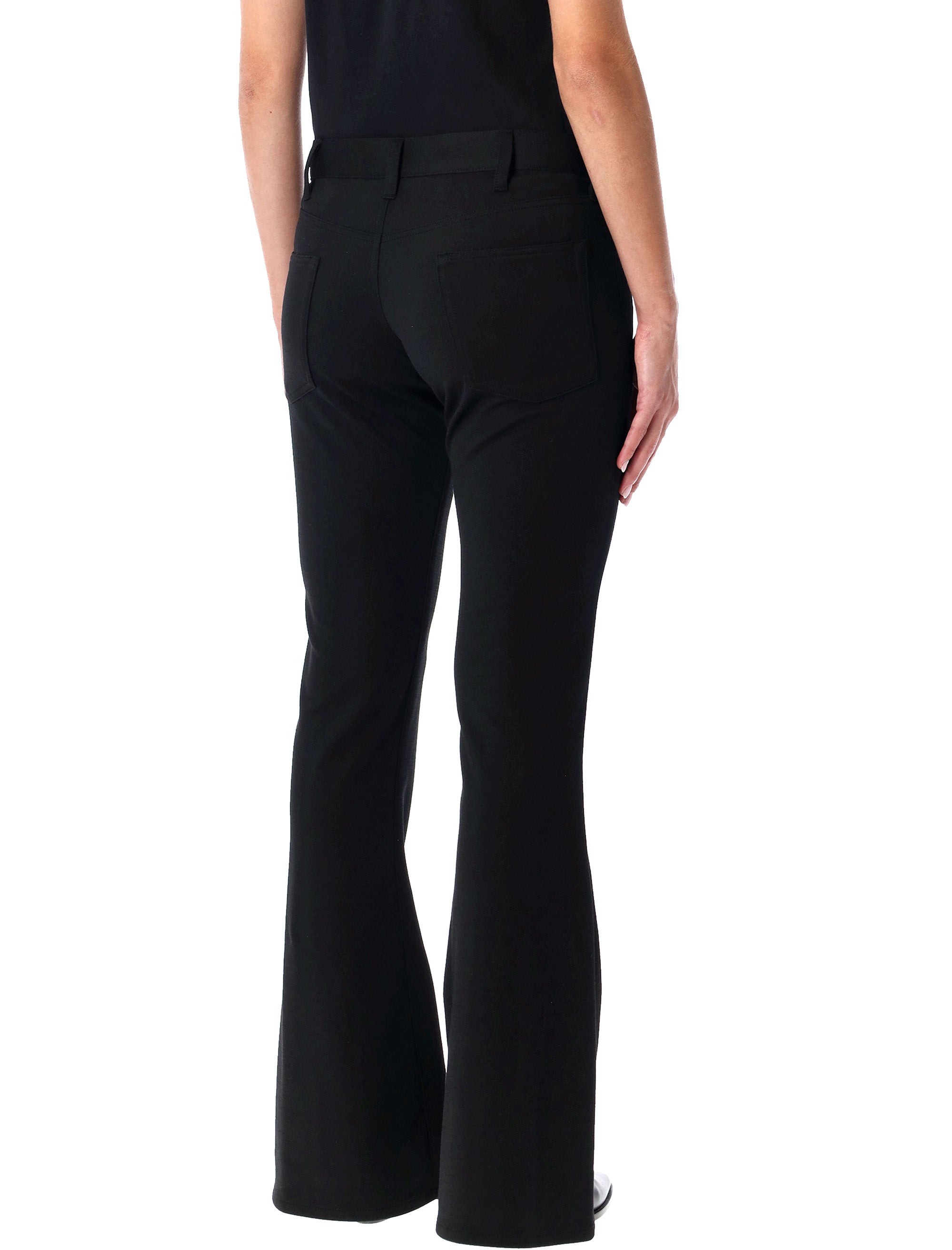 Junya Watanabe black low waist flare pants Polyester