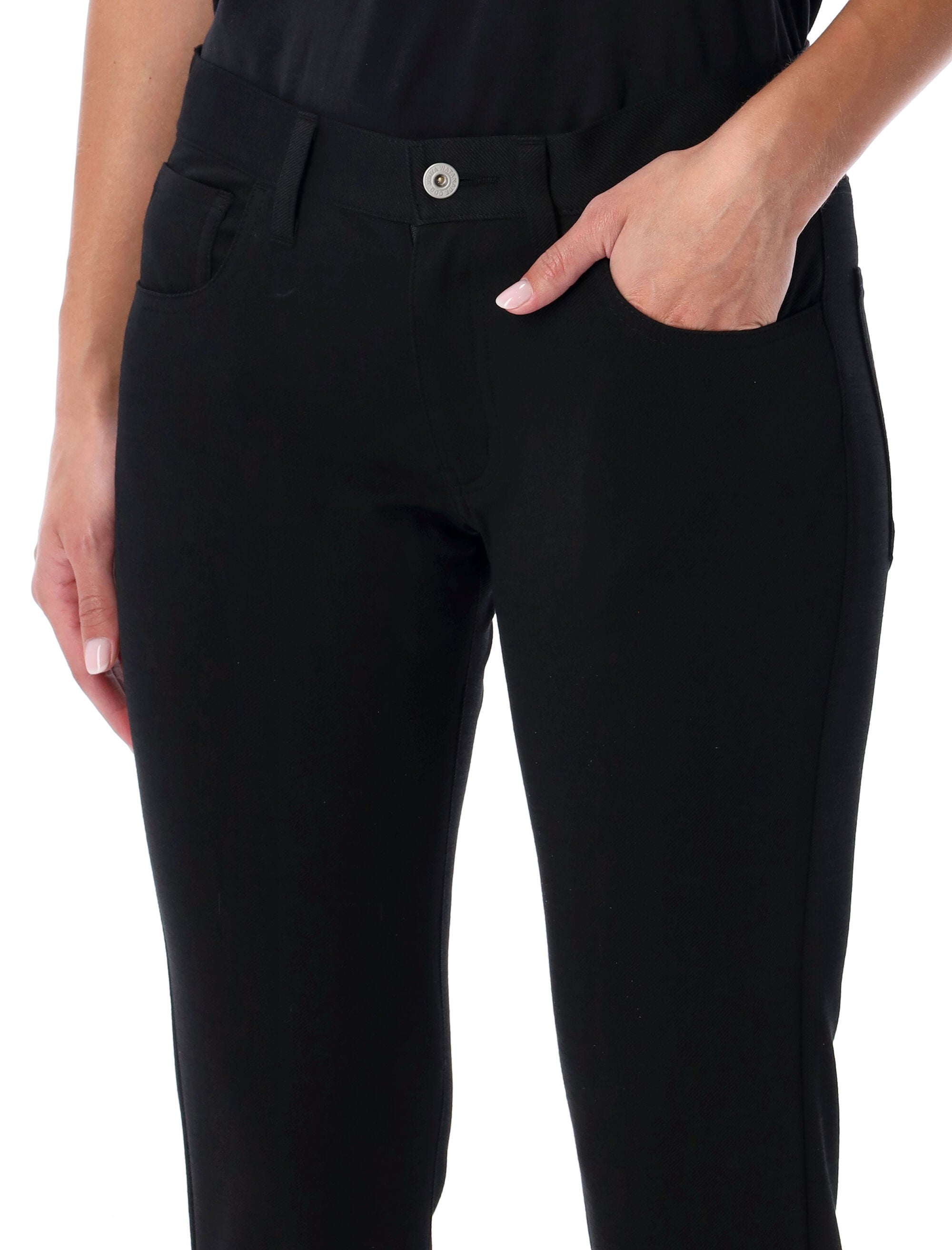Junya Watanabe black low waist flare pants Polyester