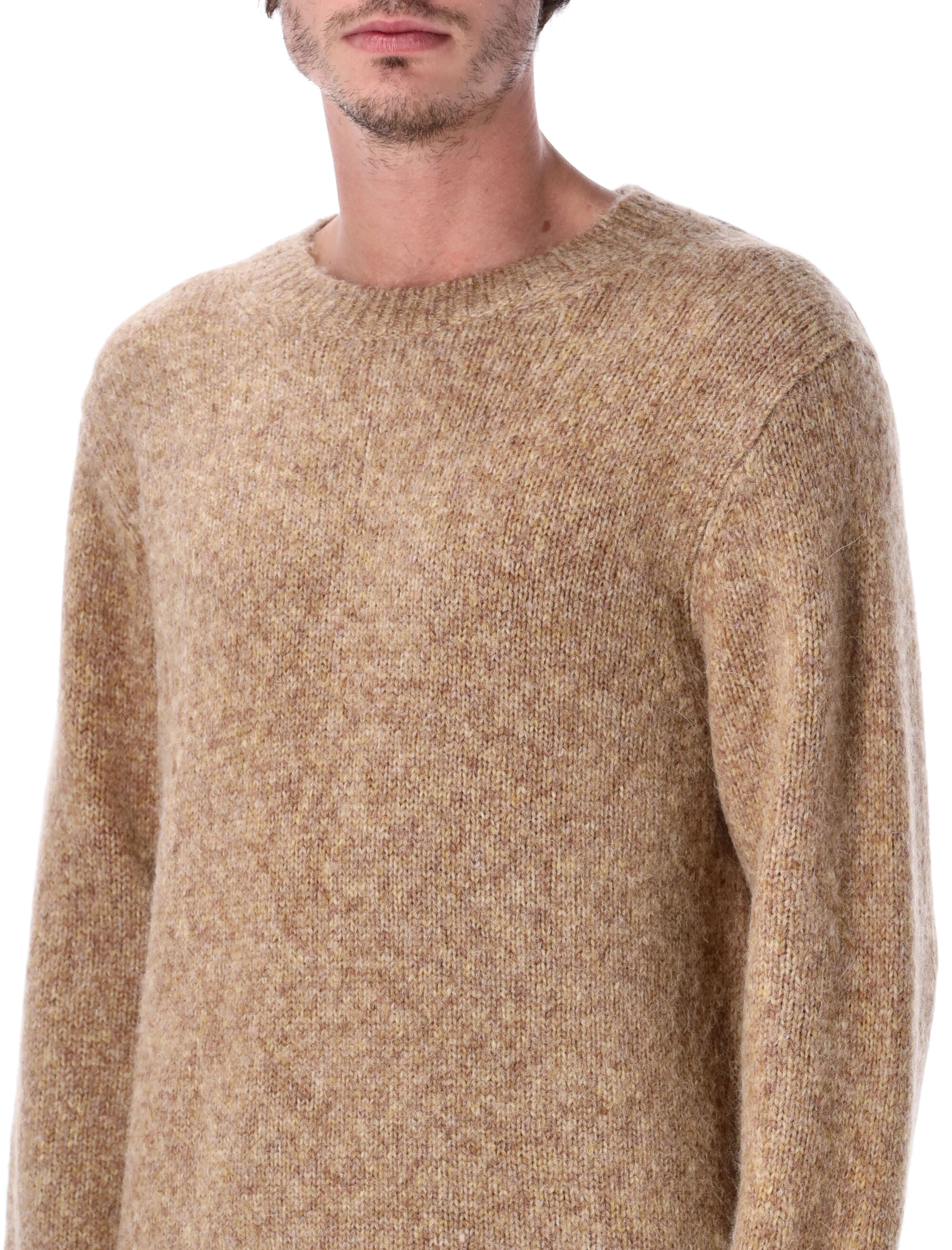 Corridor wool alpaca blend crewneck sweater Camel
