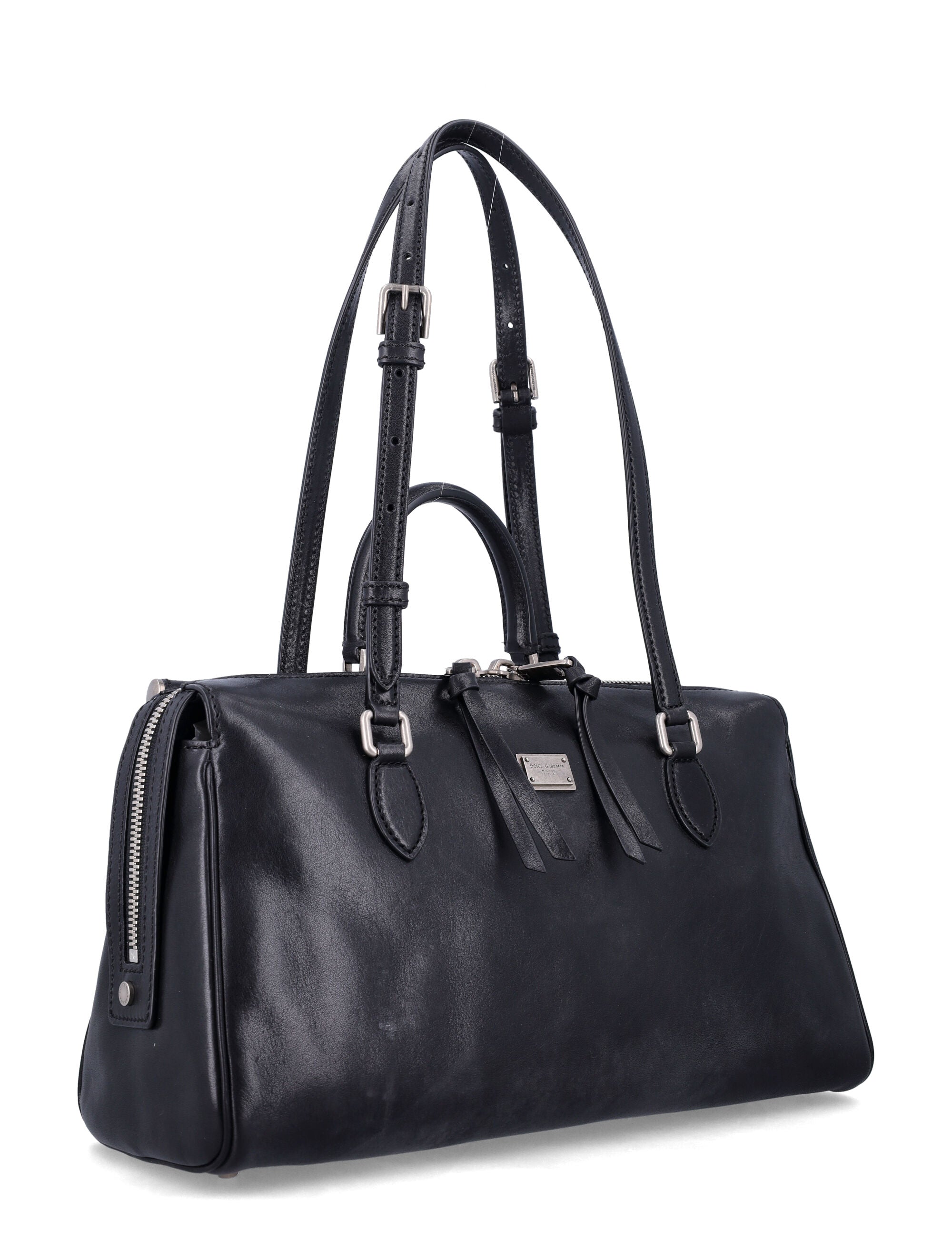 Dolce & Gabbana Vittoria Black Calfskin Bag Shoulder