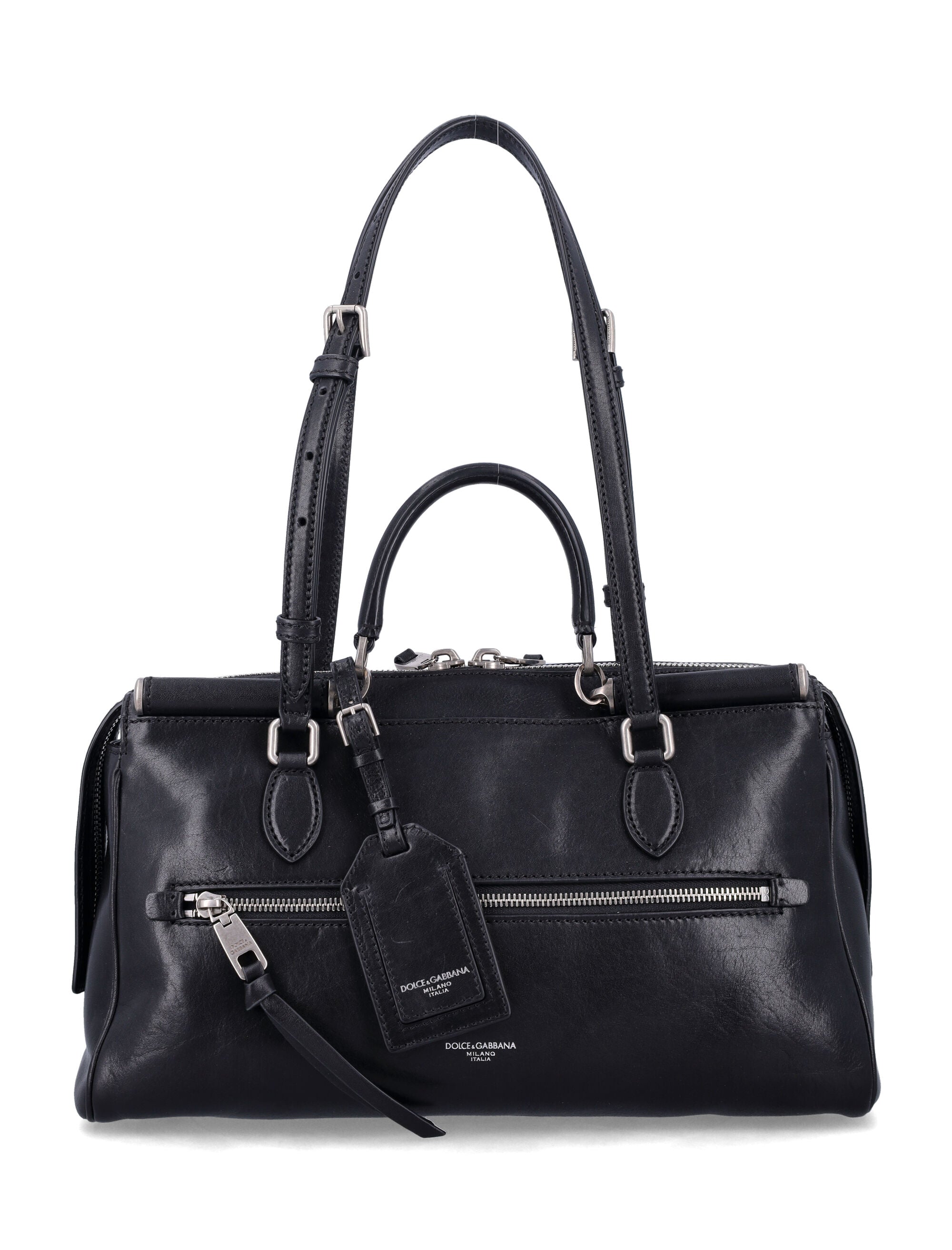 Dolce & Gabbana Vittoria Black Calfskin Bag Shoulder