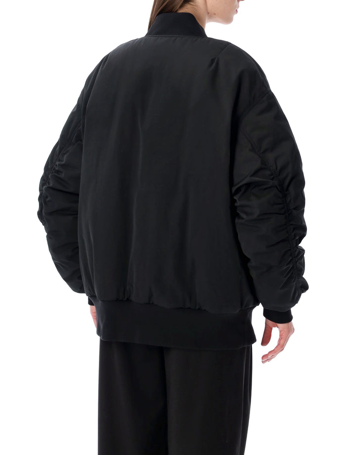 Dolce & Gabbana oversized black bomber jacket Polyester