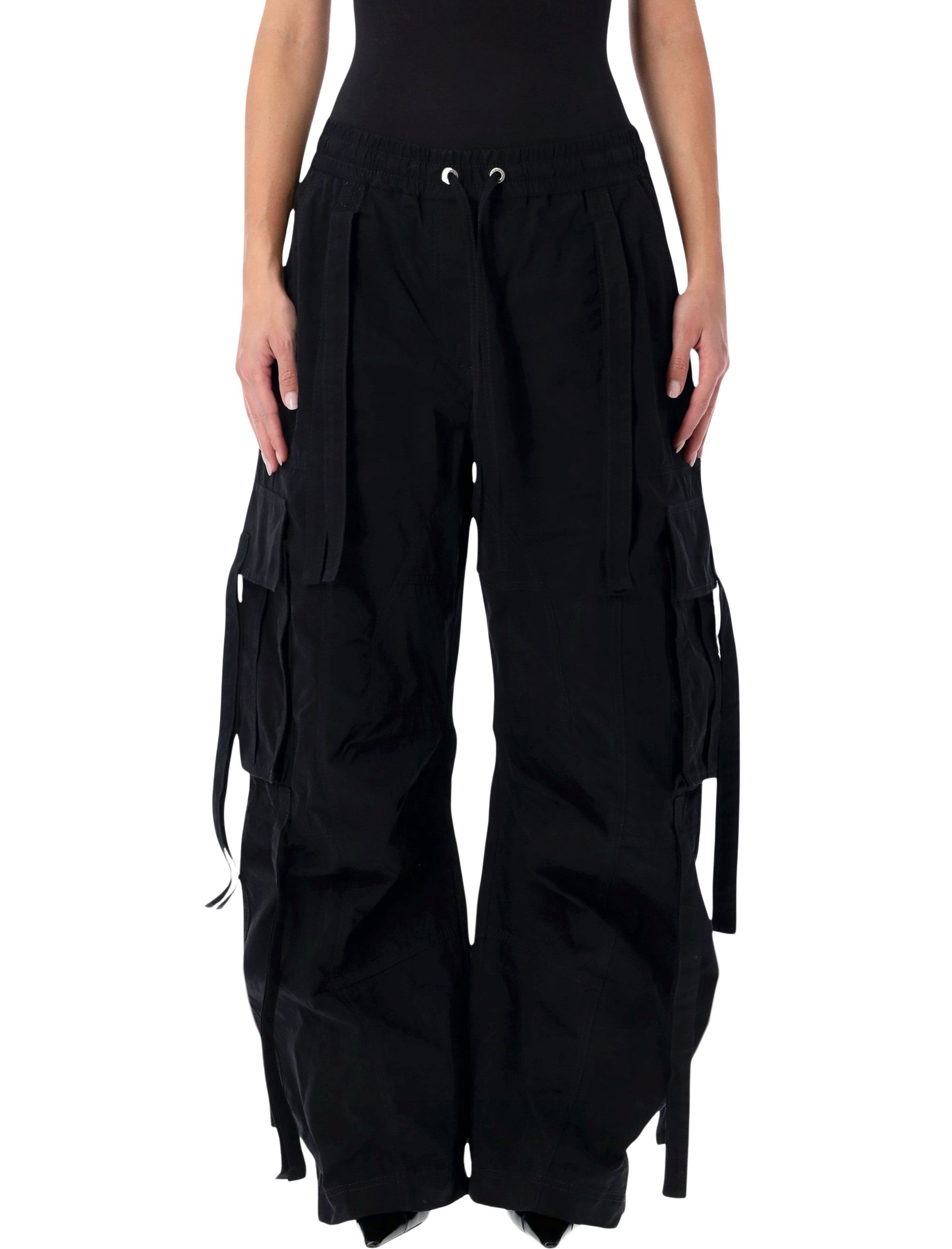 Dolce & Gabbana black waxed faille cargo trousers Cotton Pant