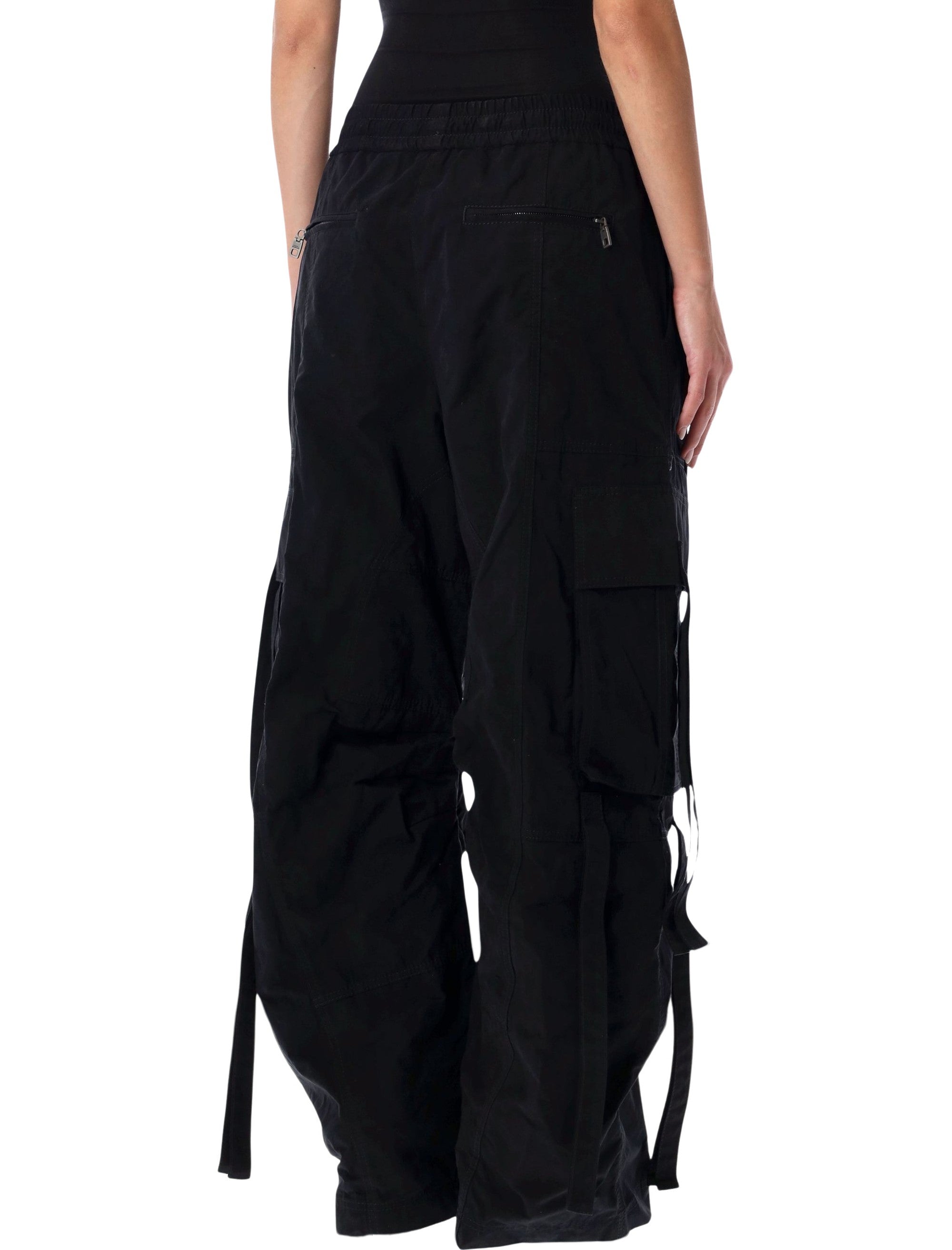 Dolce & Gabbana black waxed faille cargo trousers Cotton Pant