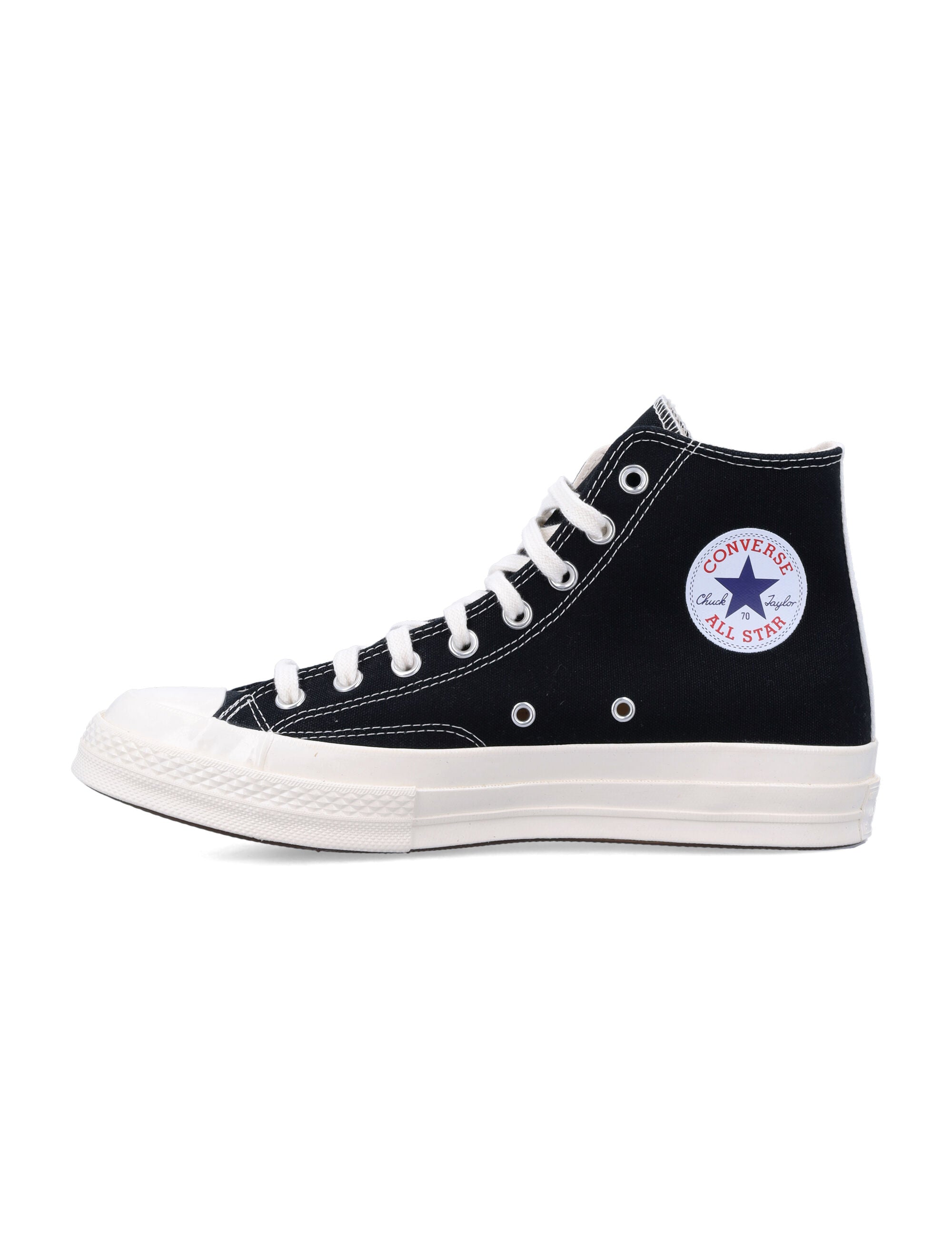 Comme Des Garçons Play X Converse High-Top Sneakers With Heart Black Cotton Sole
