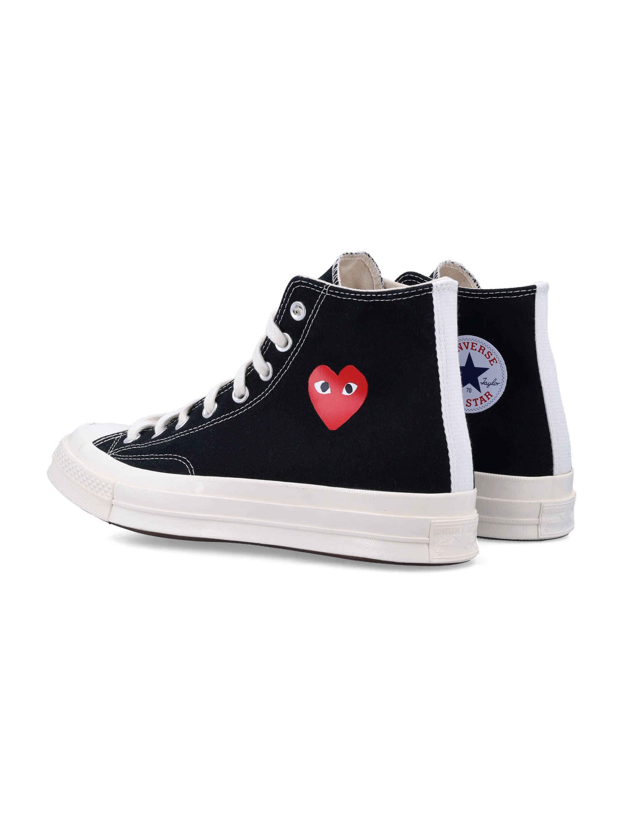 Comme Des Garçons Play X Converse High-Top Sneakers With Heart Black Cotton Sole