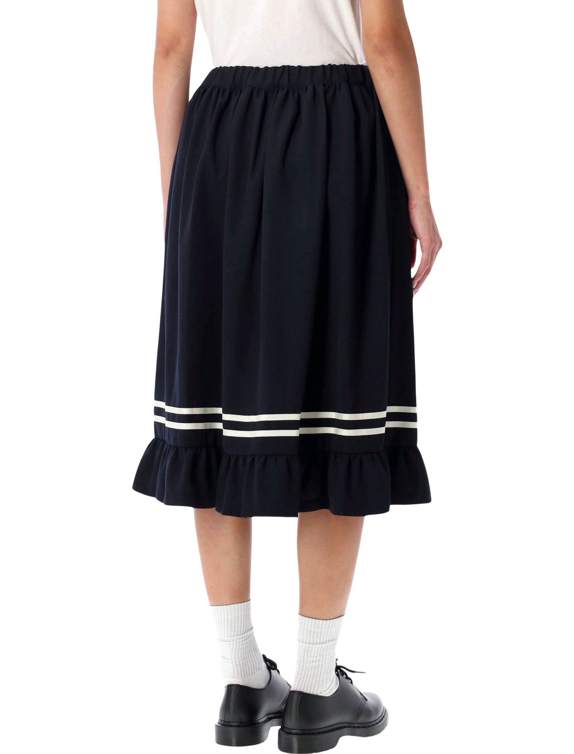 Comme des Garçons Girl wool midi skirt Navy Tape