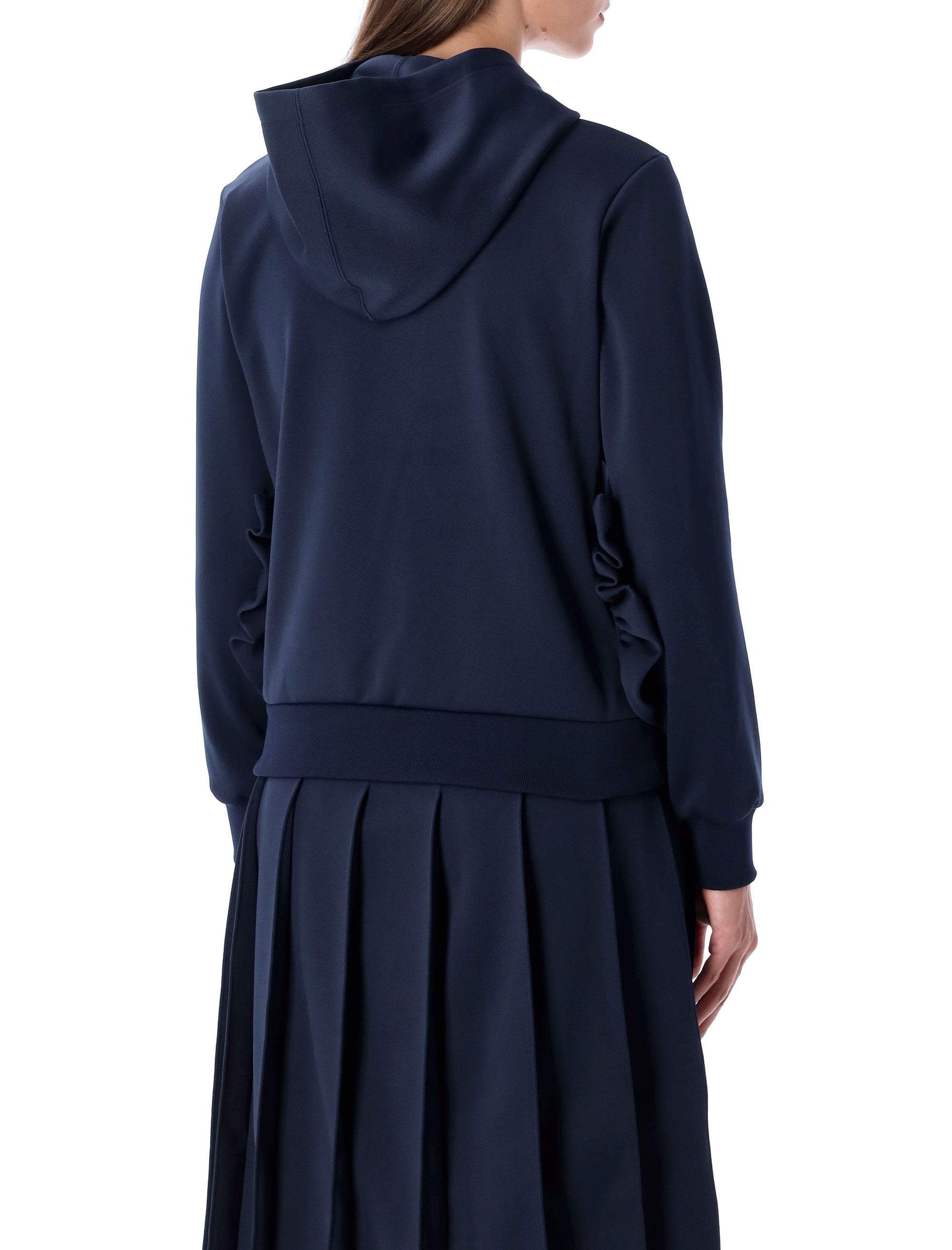 Comme des Garçons Girl navy hoodie with ruffle pockets Polyester Sweatshirt