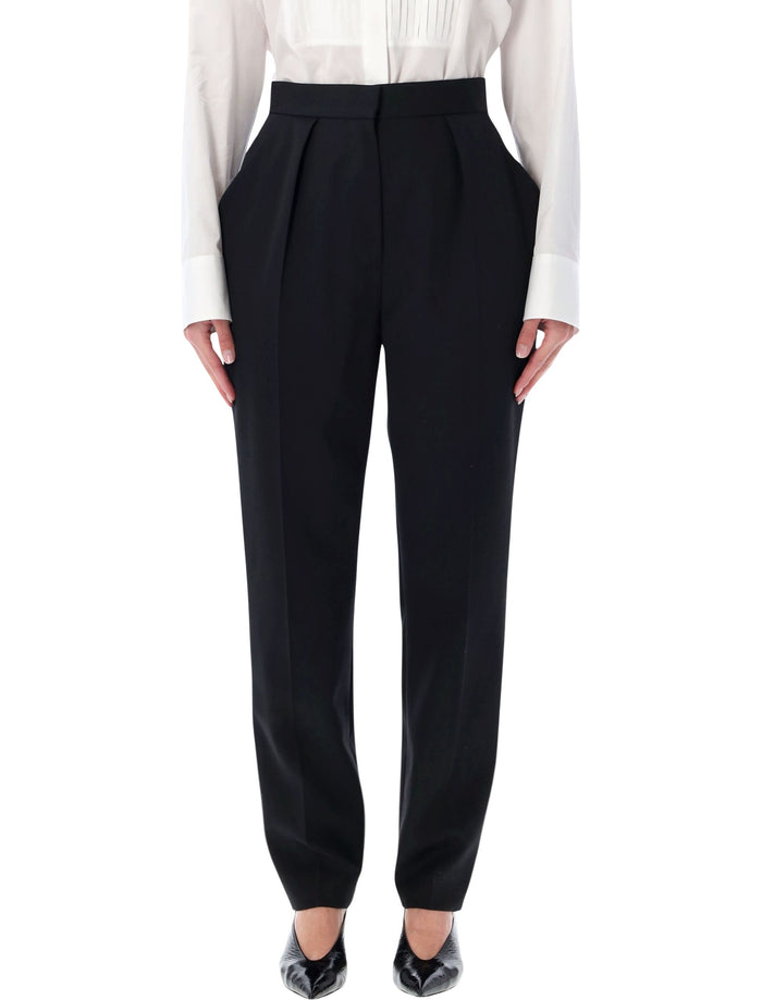 Balmain high-waisted grain de poudre trousers Black Wool Pant