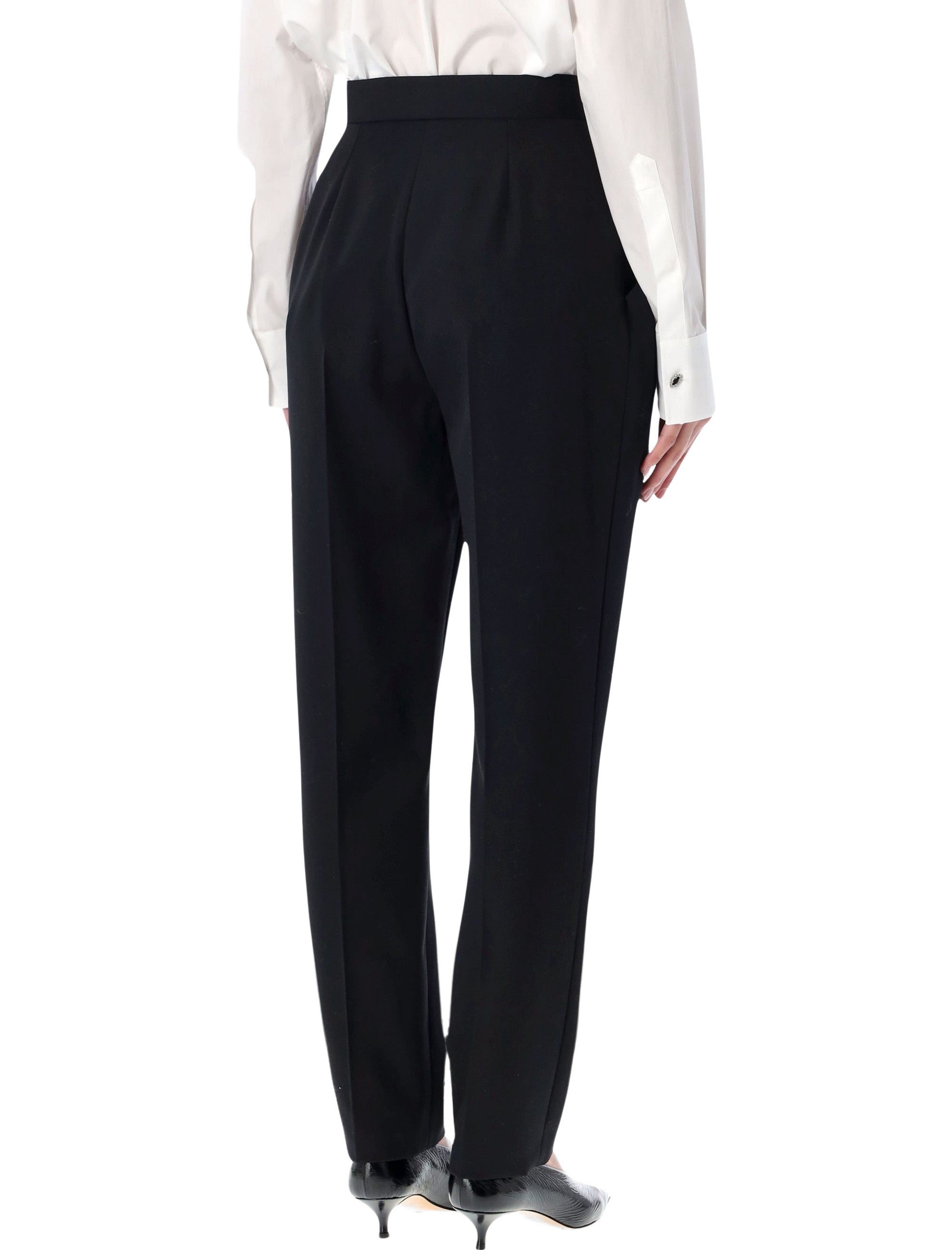 Balmain high-waisted grain de poudre trousers Black Wool Pant