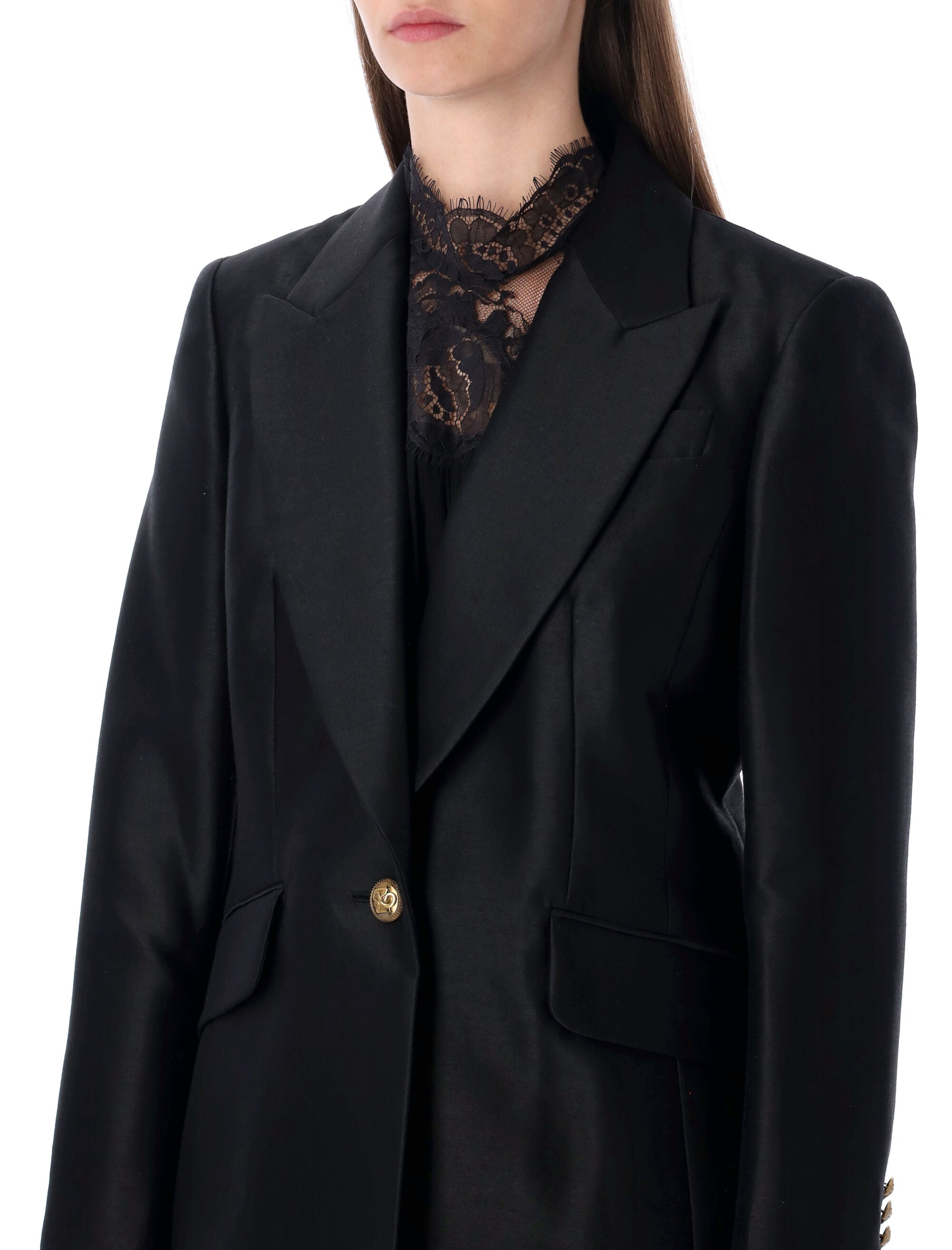 Zimmermann Hypnotic wool-silk blend tailored jacket Black Blazer