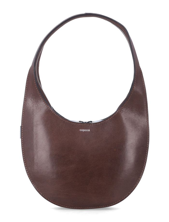Coperni Small Swipe Leather Bag Brown Cow Lining Shoulder