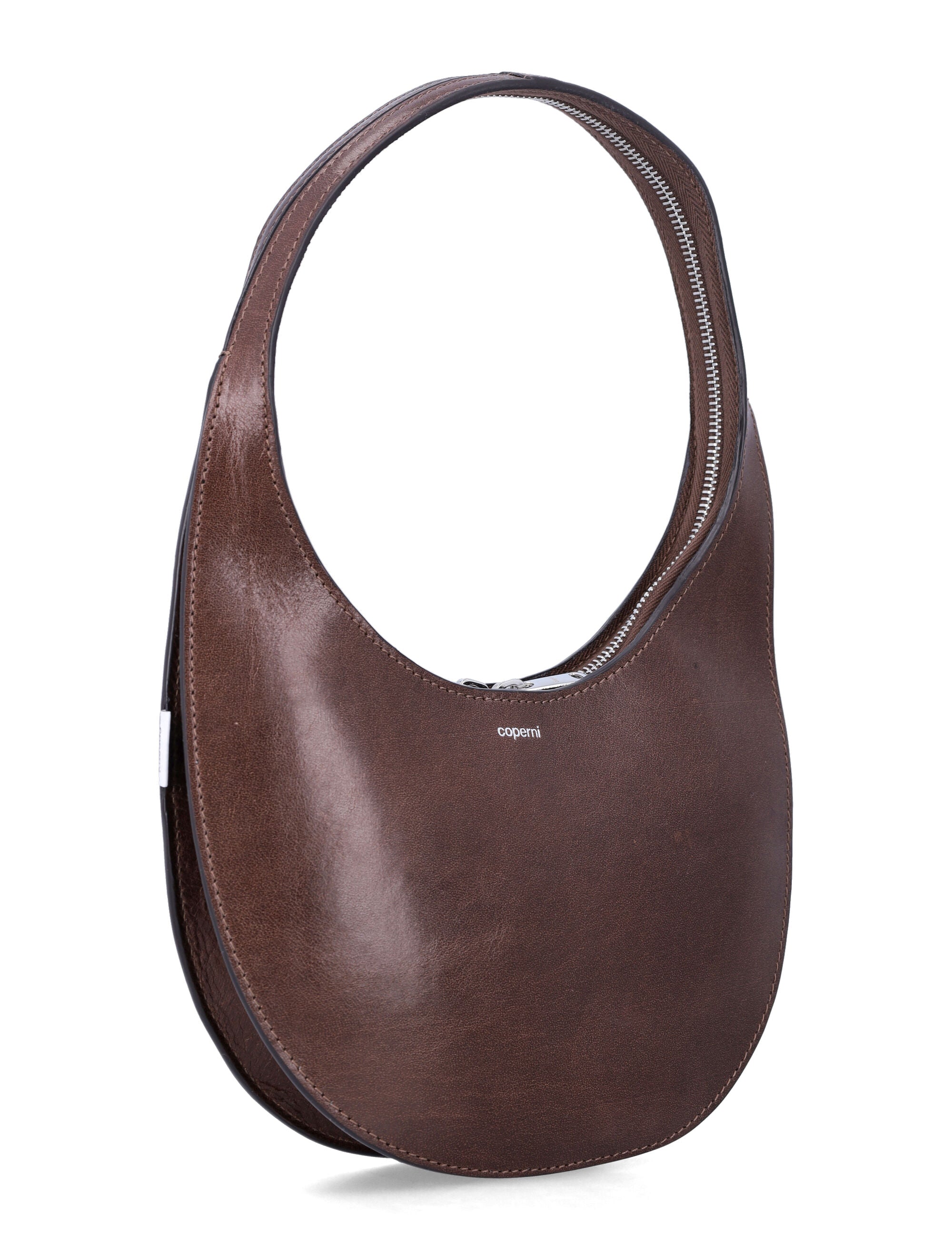 Coperni Small Swipe Leather Bag Brown Cow Lining Shoulder