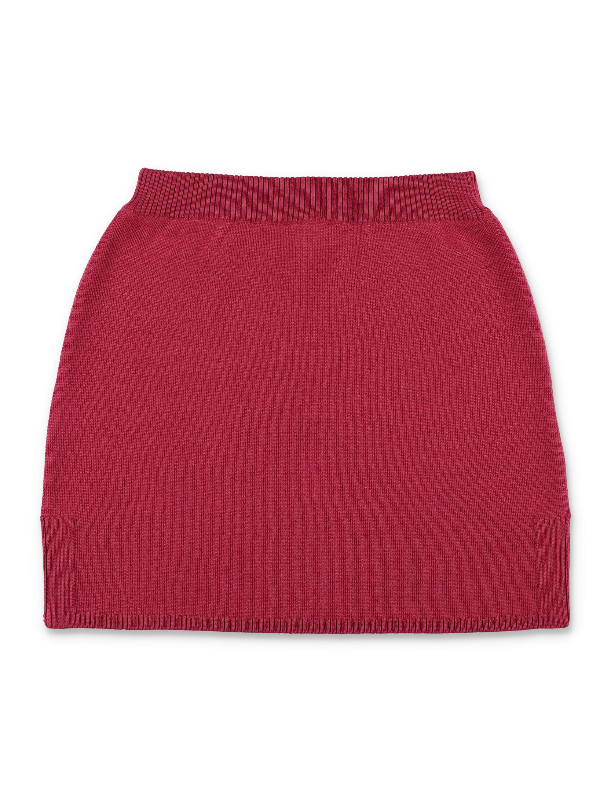 Fendi Kids burgundy knit skirt Marsala Virgin Wool