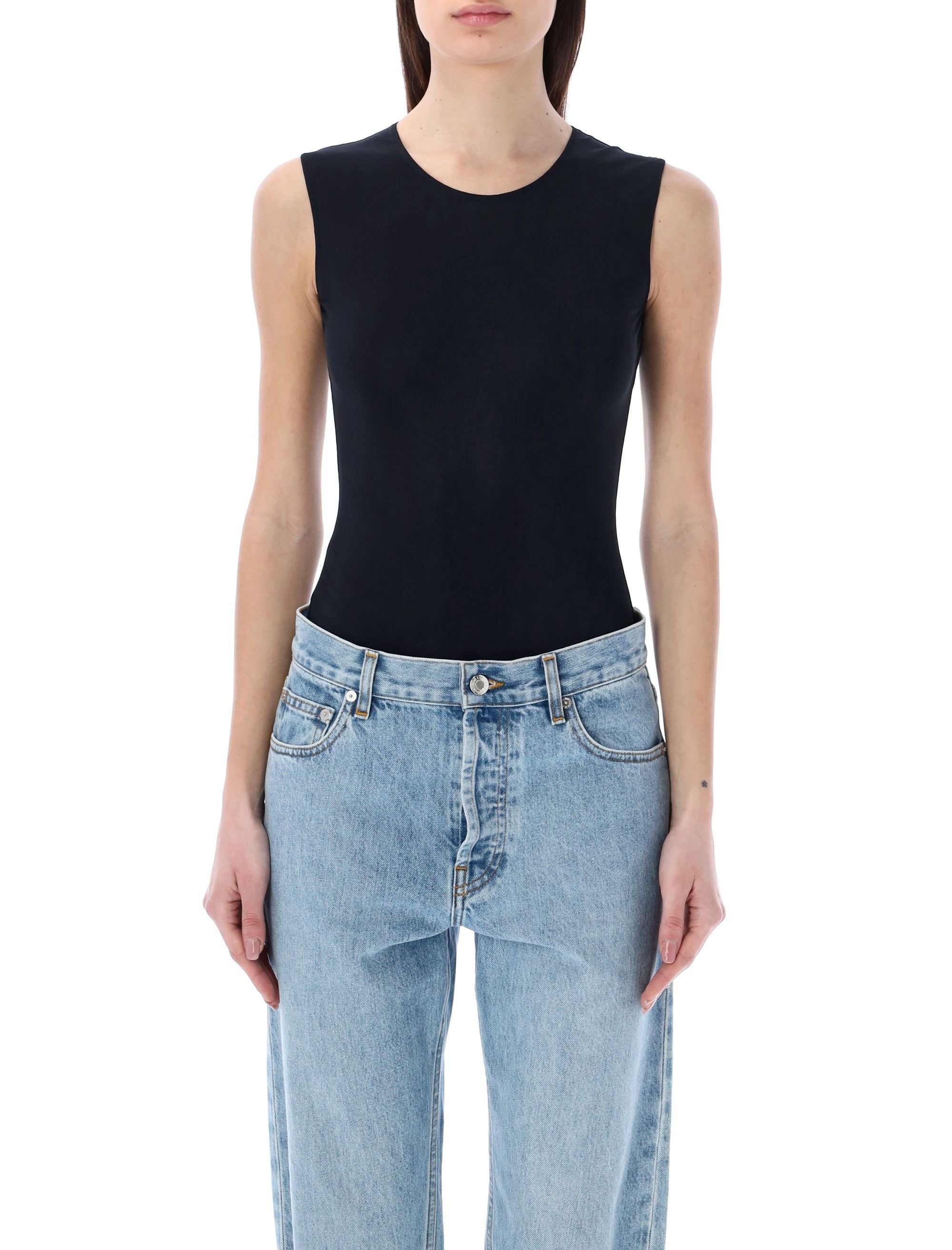 Viscose bodysuit Black Polyamide Top
