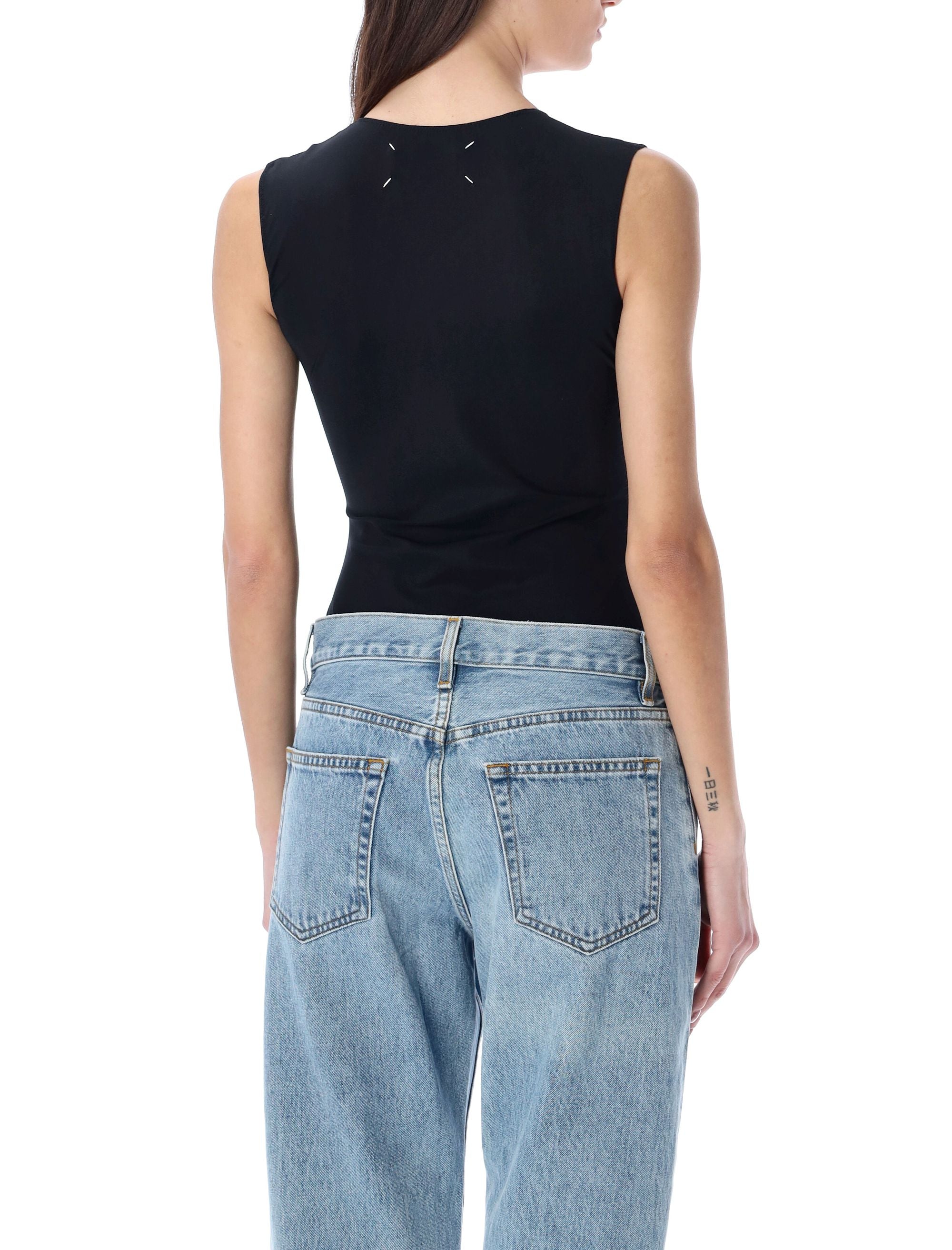 Viscose bodysuit Black Polyamide Top