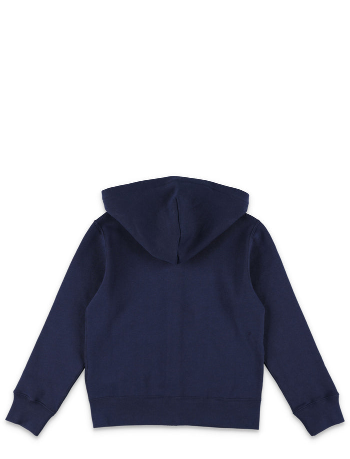Kid - Zip fleece hoodie Navy Cotton Sweatshirt
