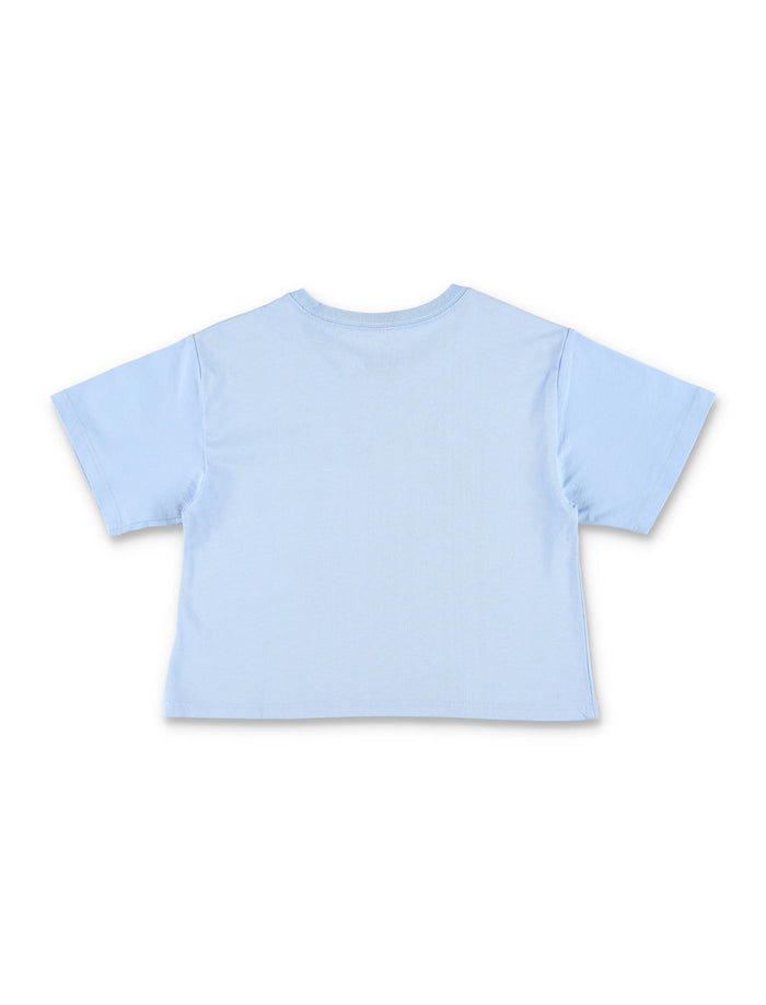 Kid - Big Pony cotton boxy t-shirt Blue