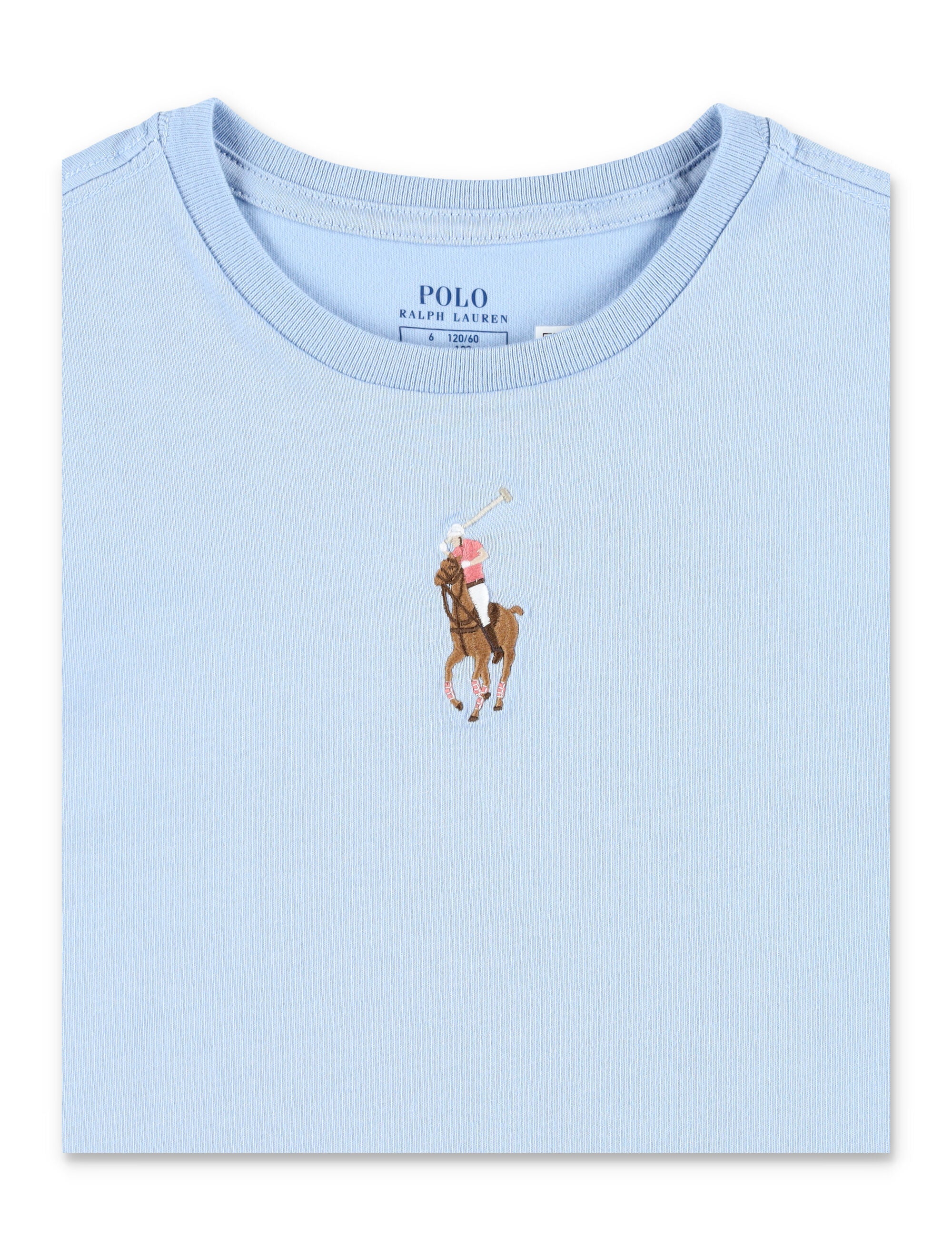 Kid - Big Pony cotton boxy t-shirt Blue
