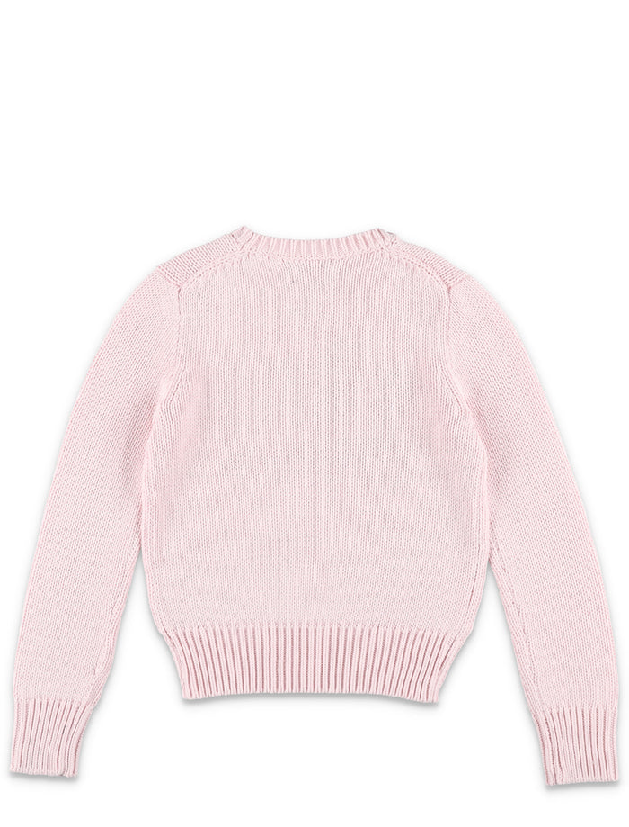 Kid - Flag knit sweater Acacia Pink Cotton