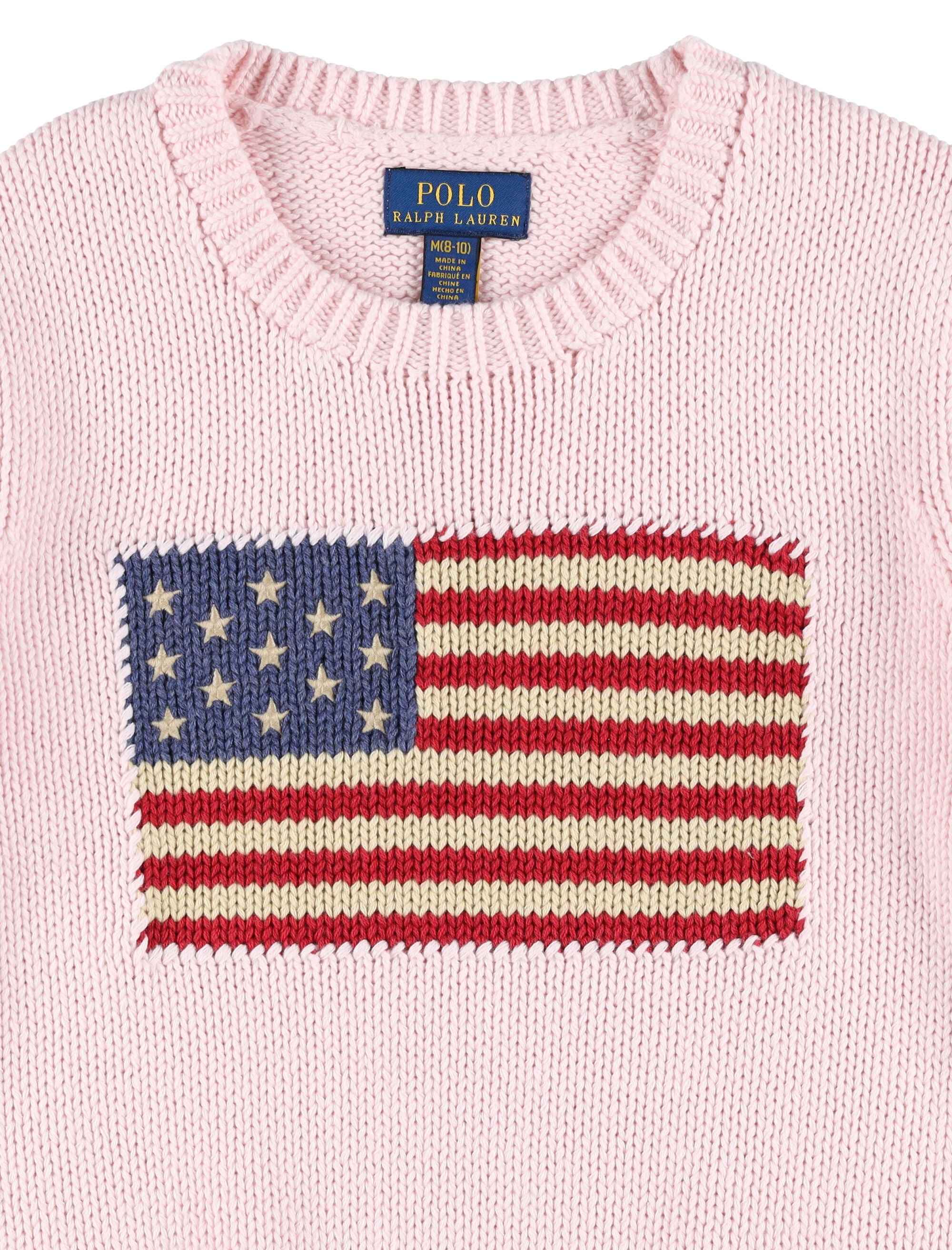 Kid - Flag knit sweater Acacia Pink Cotton