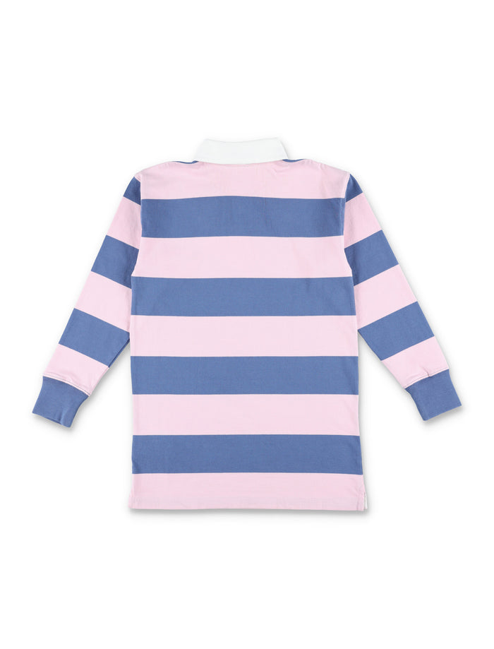 Kid - Striped polo dress Pink Cotton