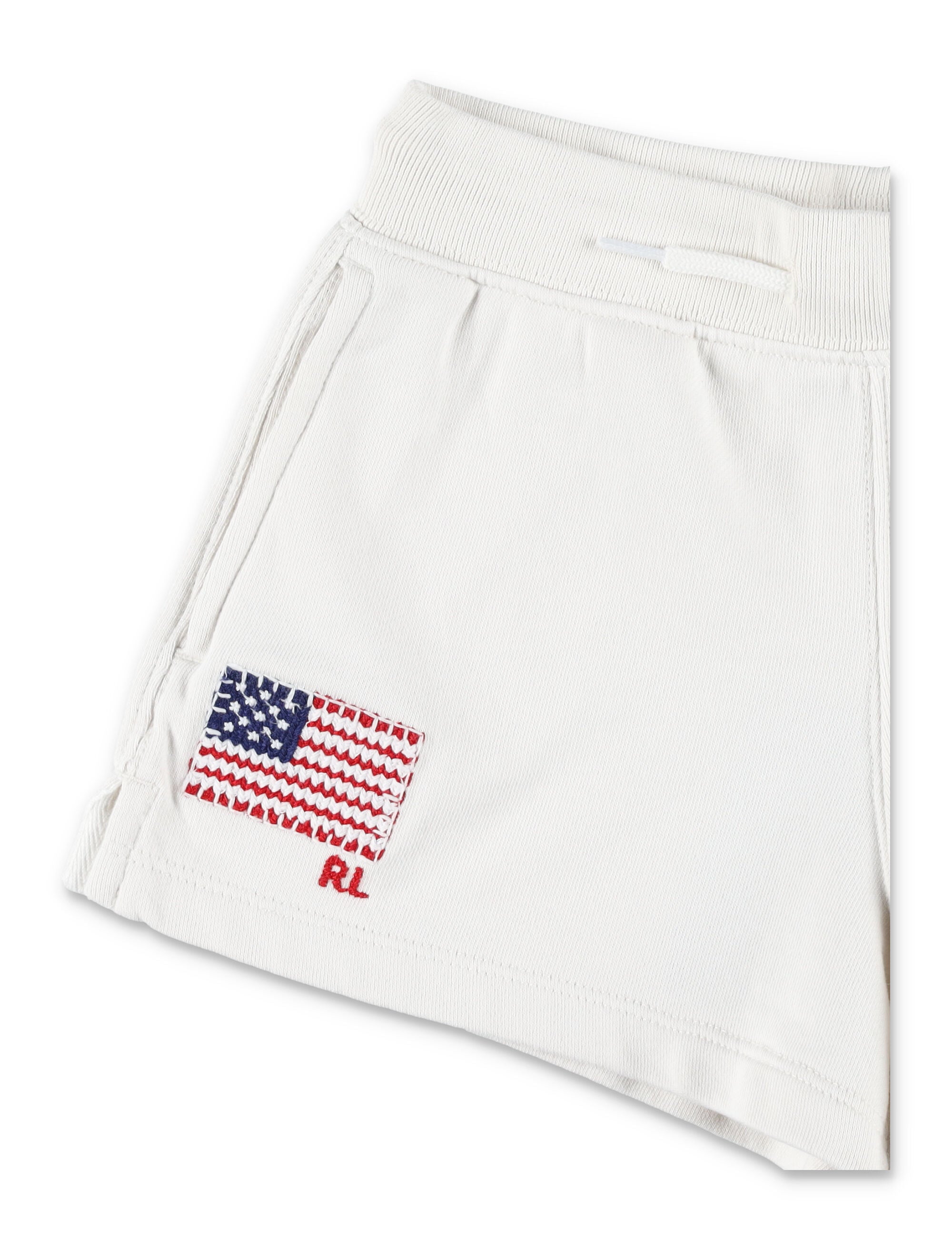 Kid - Flag french terry short White Cotton