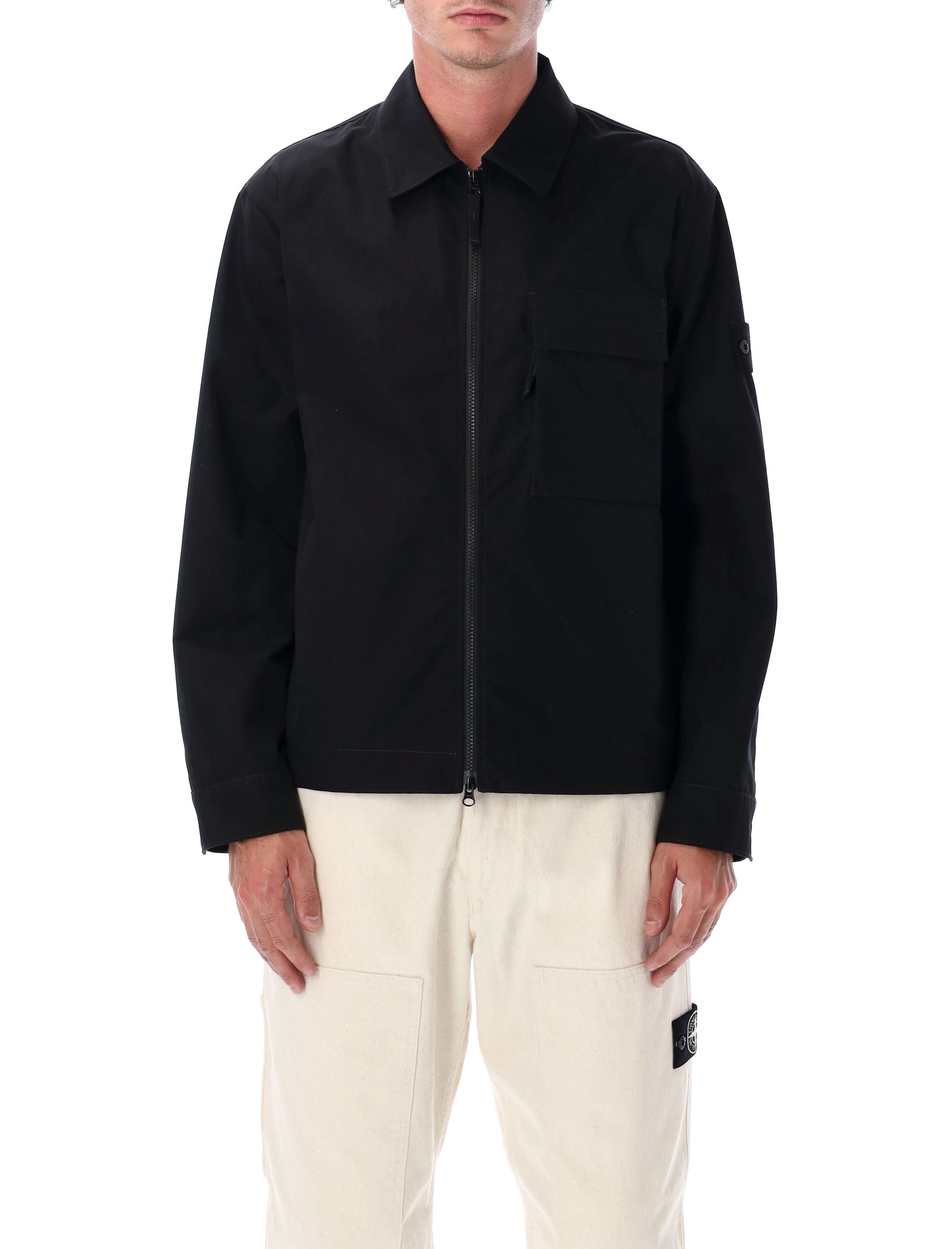 Stone Island Ghost Project Black Overshirt Cotton Jacket
