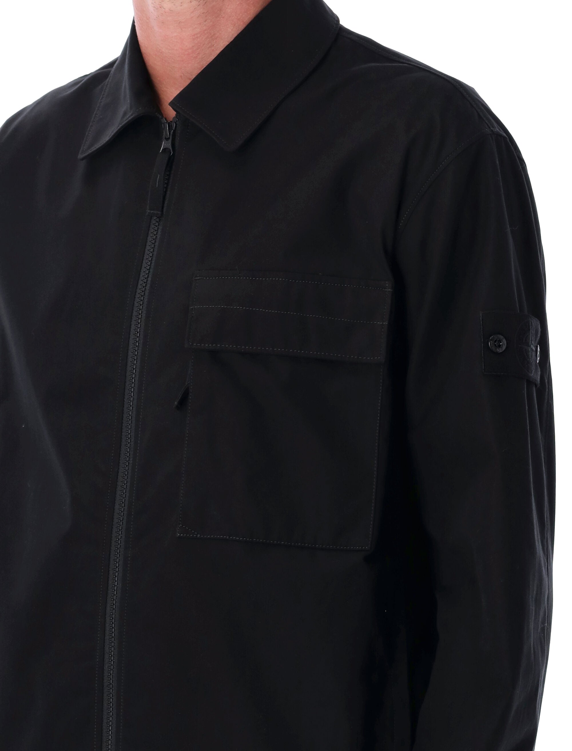 Stone Island Ghost Project Black Overshirt Cotton Jacket