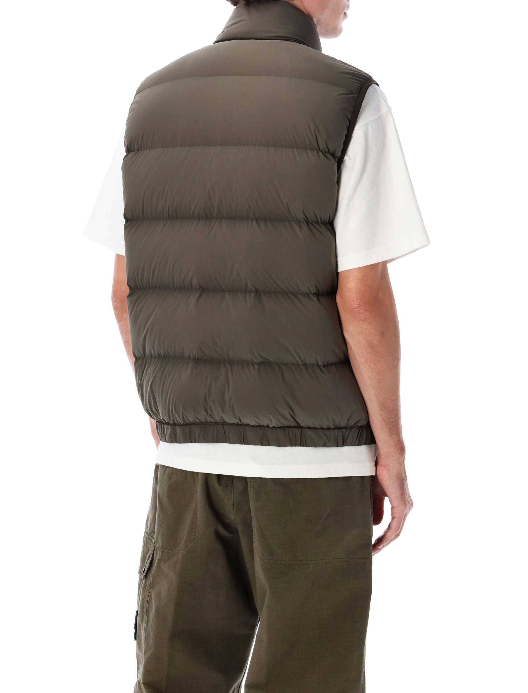 Stone Island Seamless Nylon Down Vest Military Green Polyamide Jacket