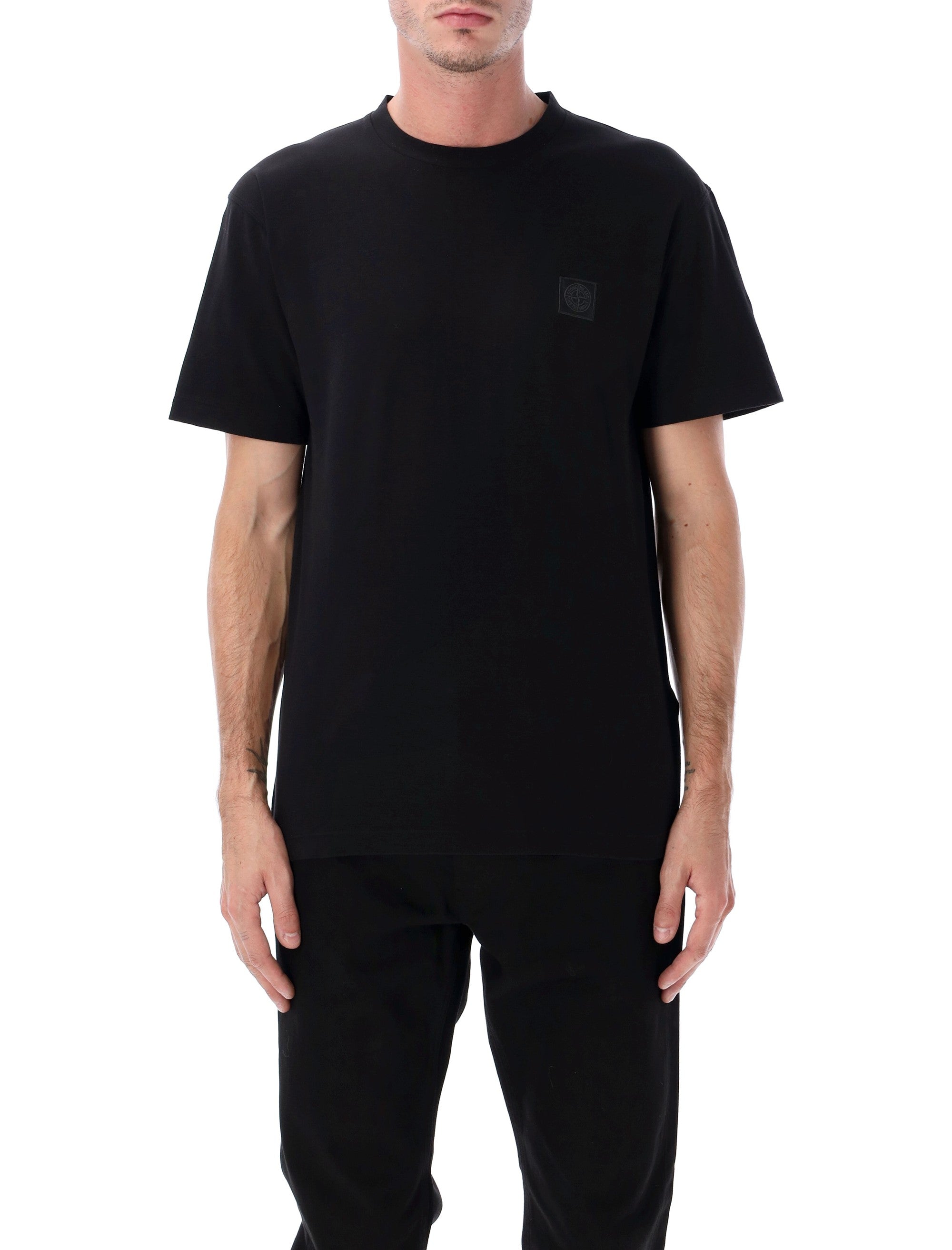 Stone Island Ghost cotton jersey slim T-shirt Black